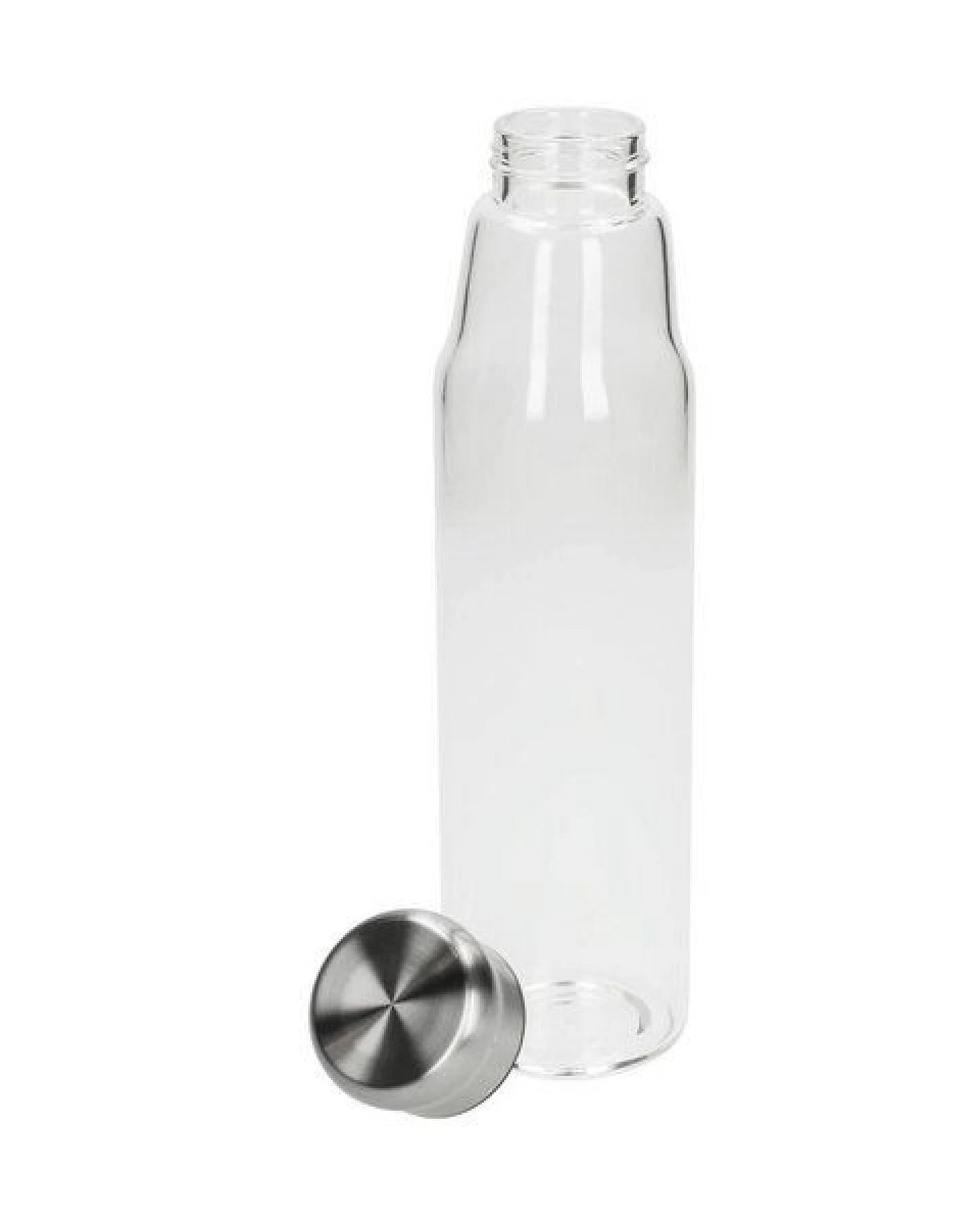 elasto Glasflasche mit Hülle "Life" - Wasserflasche mit Edelstahlverschluss – Ansicht 3