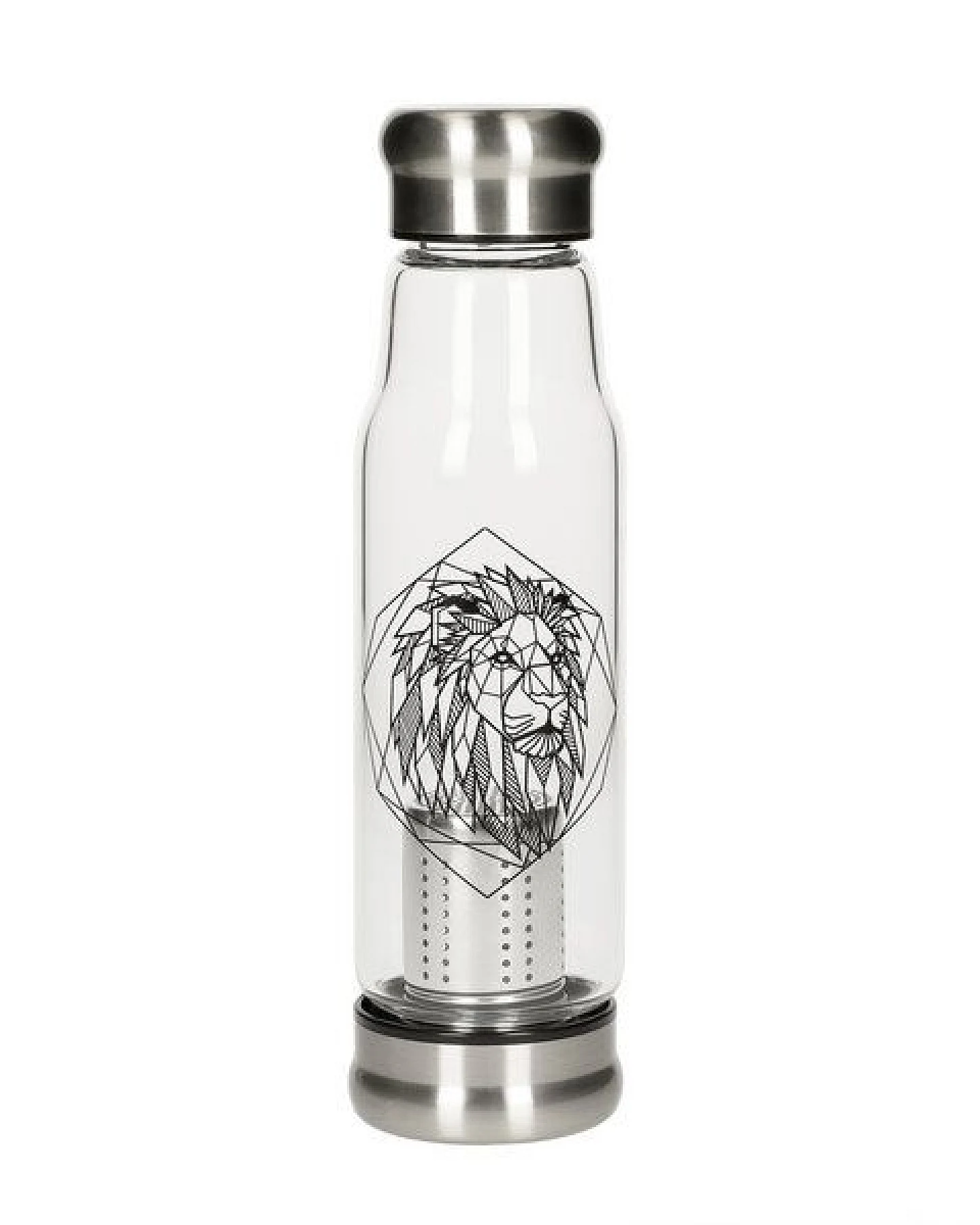 elasto Glasflasche mit Teeeinsatz - Neoprenhülle und Motiv 0,5 l – Ansicht 2