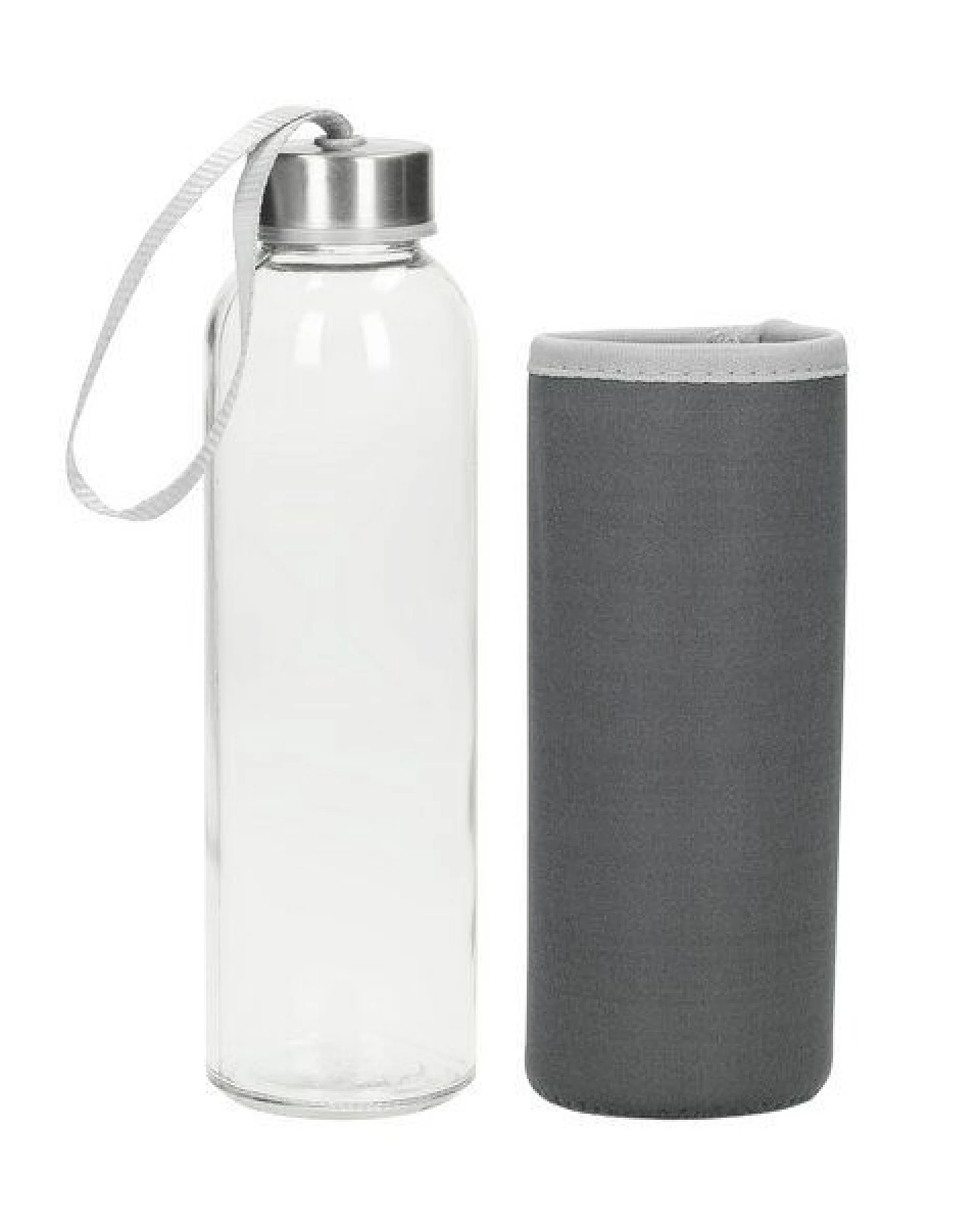 elasto Glasflasche mit Trageschlaufe "Pure" - Trinkflasche & Hülle für Alltag – Ansicht 3