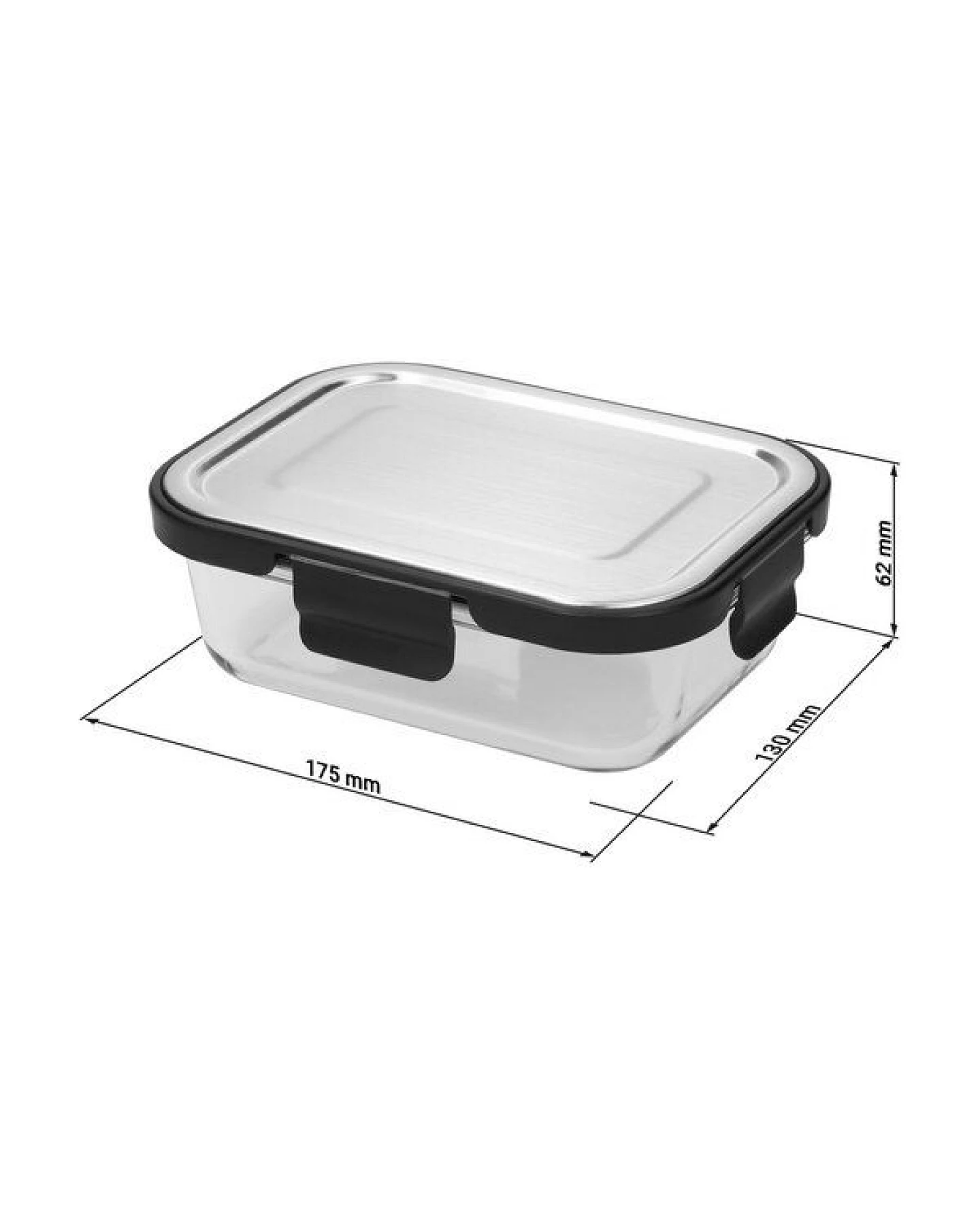 elasto Lunchbox "LOKA" mit Edelstahldeckel - auslaufsichere Vorratsdose – Ansicht 3