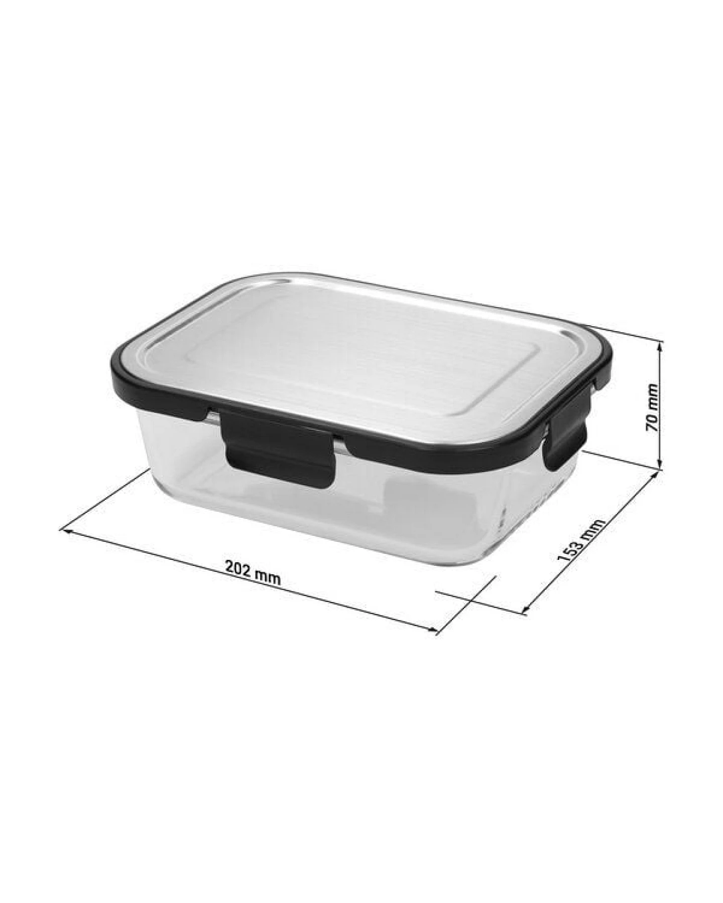 elasto Lunchbox "LOKA" mit Edelstahldeckel - auslaufsichere Vorratsdose – Ansicht 3