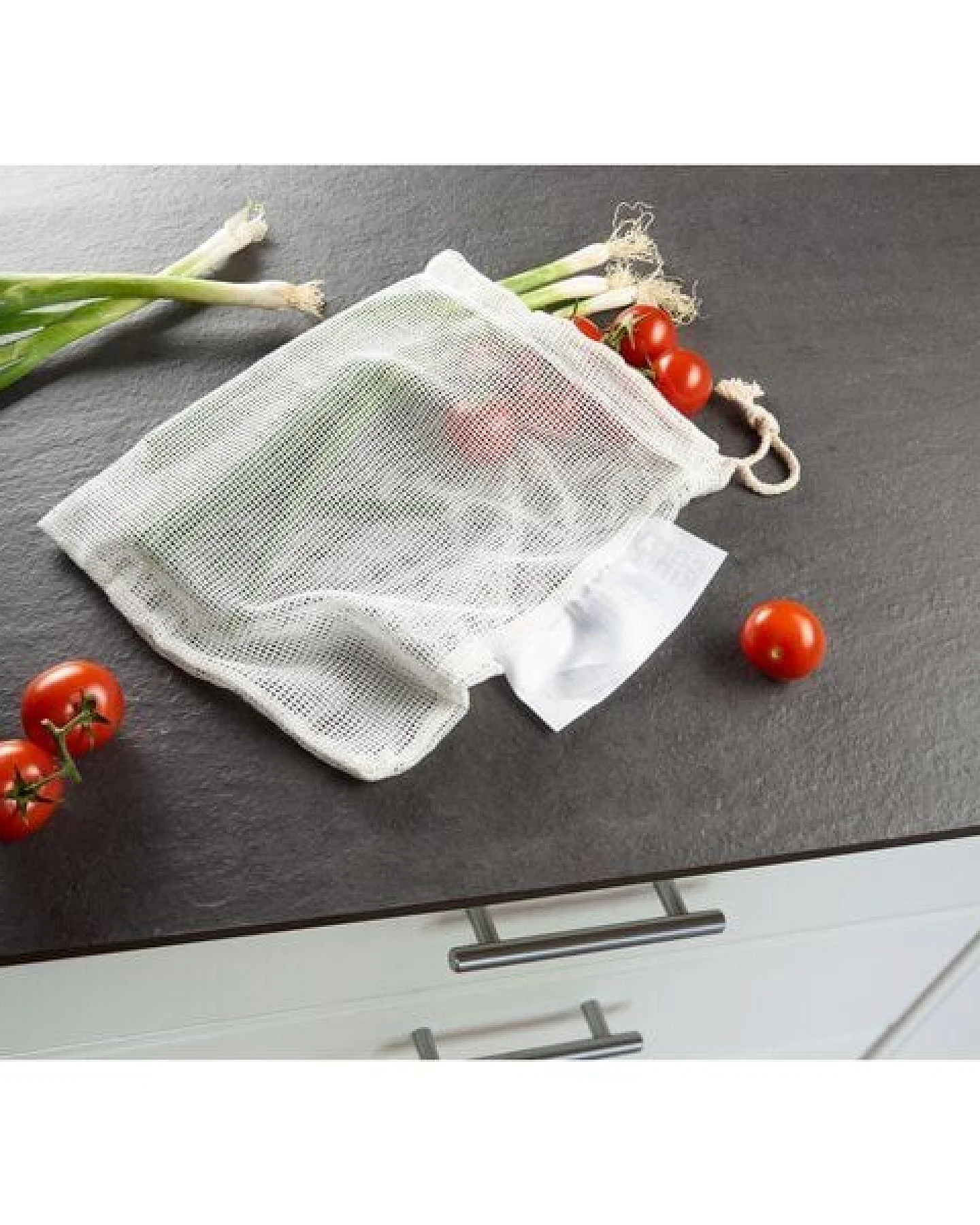 elasto Obst und Gemüsebeutel - wiederverwendbarer Netzbeutel zum einkaufen – Ansicht 3