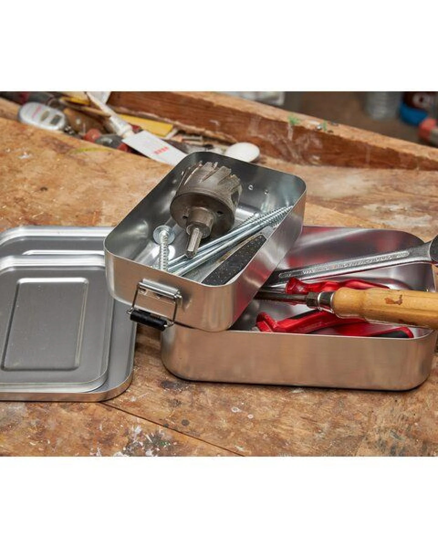 elasto Vorratsdose "Aluminium" aus Metall - Brotdose Vesperdose – Ansicht 4