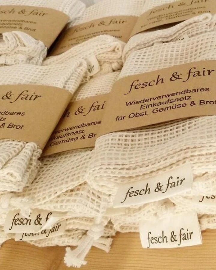 fesch & fair 50 Vegane Bio Einkaufsnetze