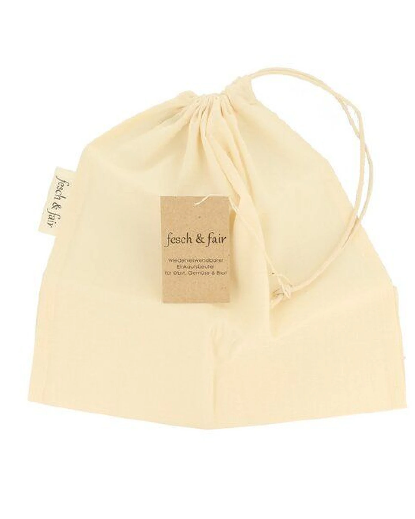 fesch & fair 5er Pack Einkaufsbeutel Bio-Baumwolle & Vegan – Ansicht 4
