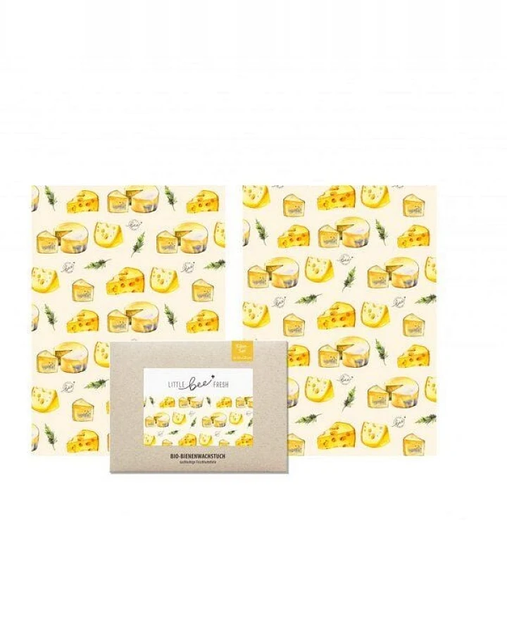 little bee fresh Bio-Bienenwachstücher 2er-Set – Käsetuch