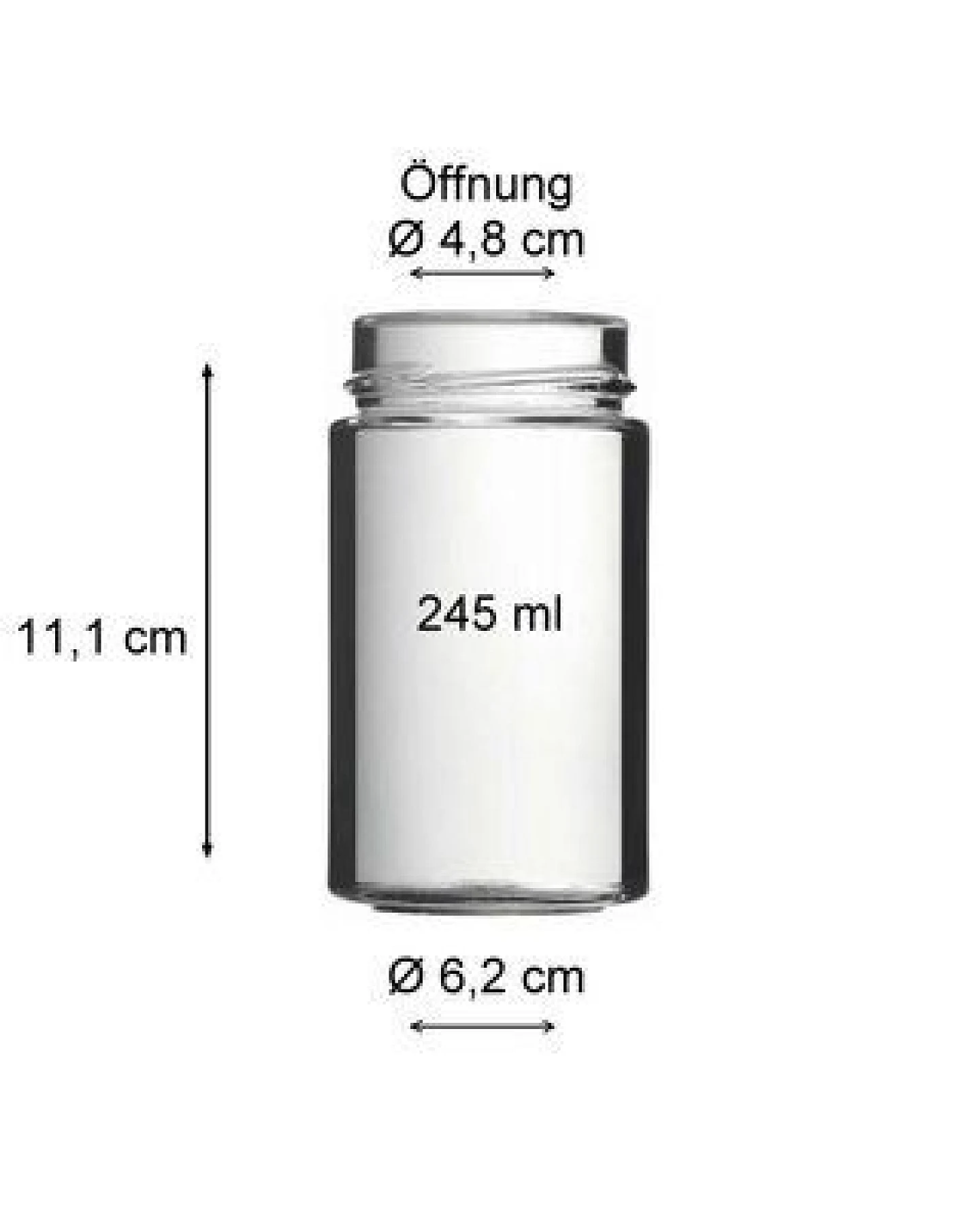 mikken Einmachglas 245 ml mit PVC freiem Schraubverschluss – Ansicht 3