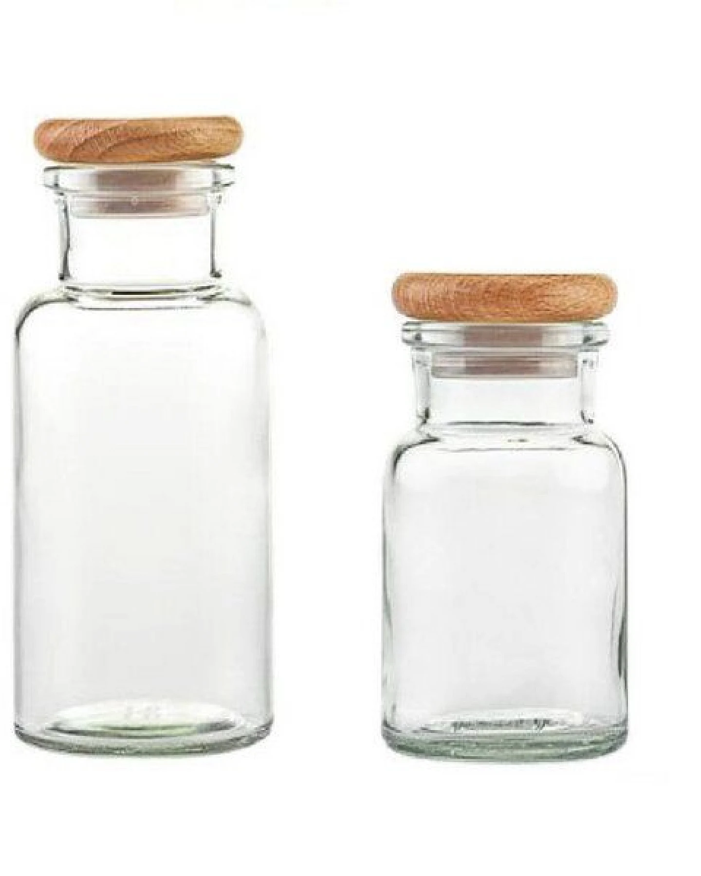 mikken Gewürzglas / Vorratsglas 150 / 300 ml rund mit Holzdeckel – Ansicht 3