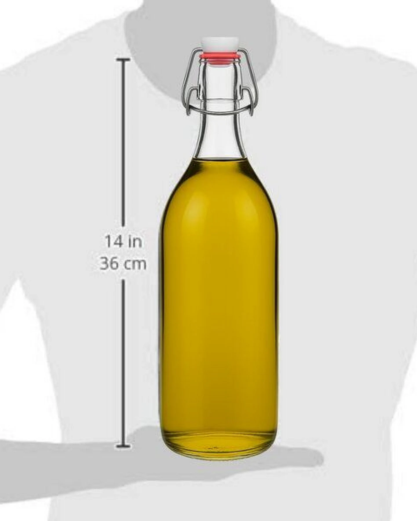 mikken XXL Glasflasche mit Bügelverschluss 2000 ml – Ansicht 2