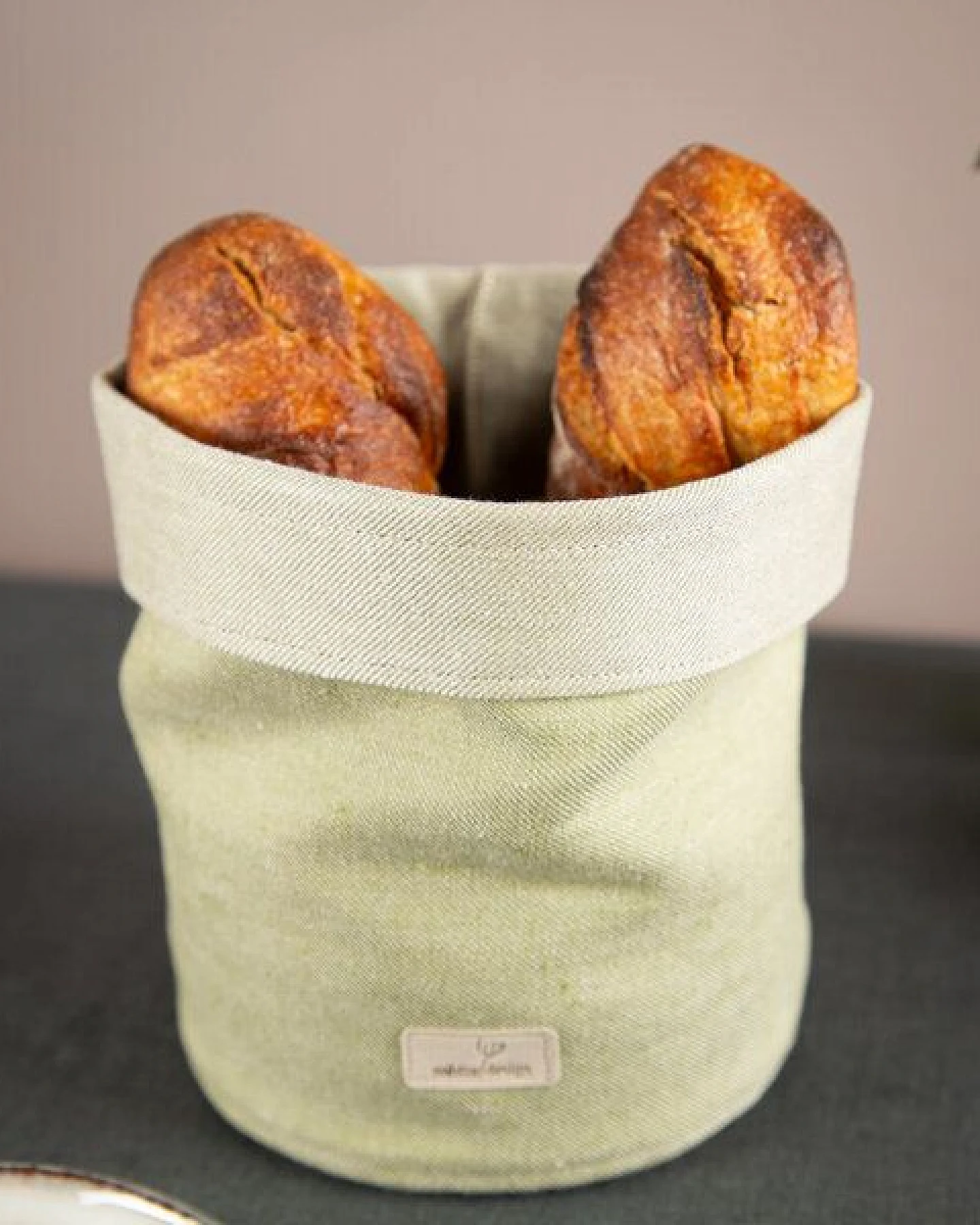 nahtur-design Brotkorb, Obstkorb oder Utensilo aus Bioleinen – Ansicht 3