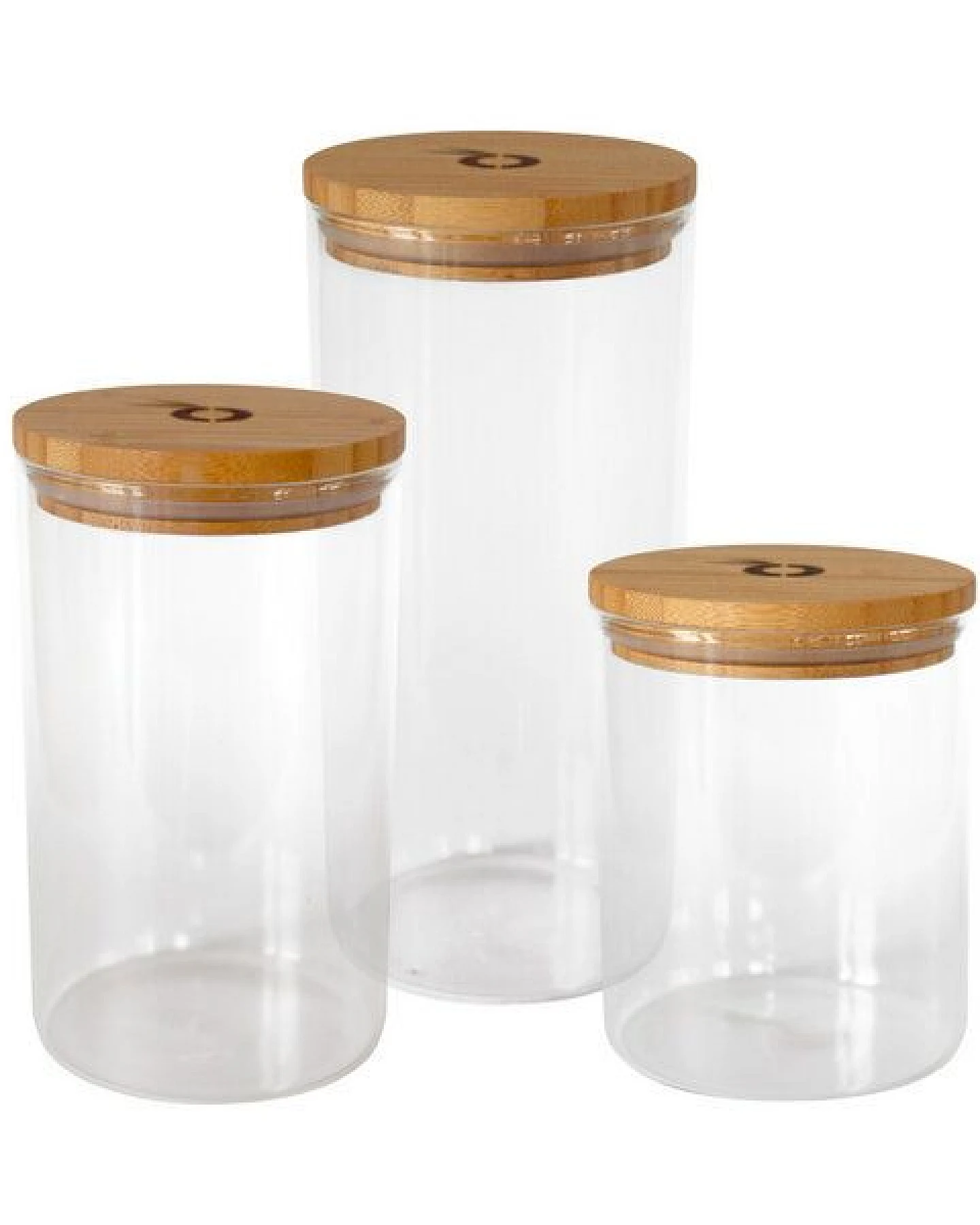 pandoo Vorratsglas aus hochwertigem Borosilikatglas mit Bambusdeckel – Ansicht 2