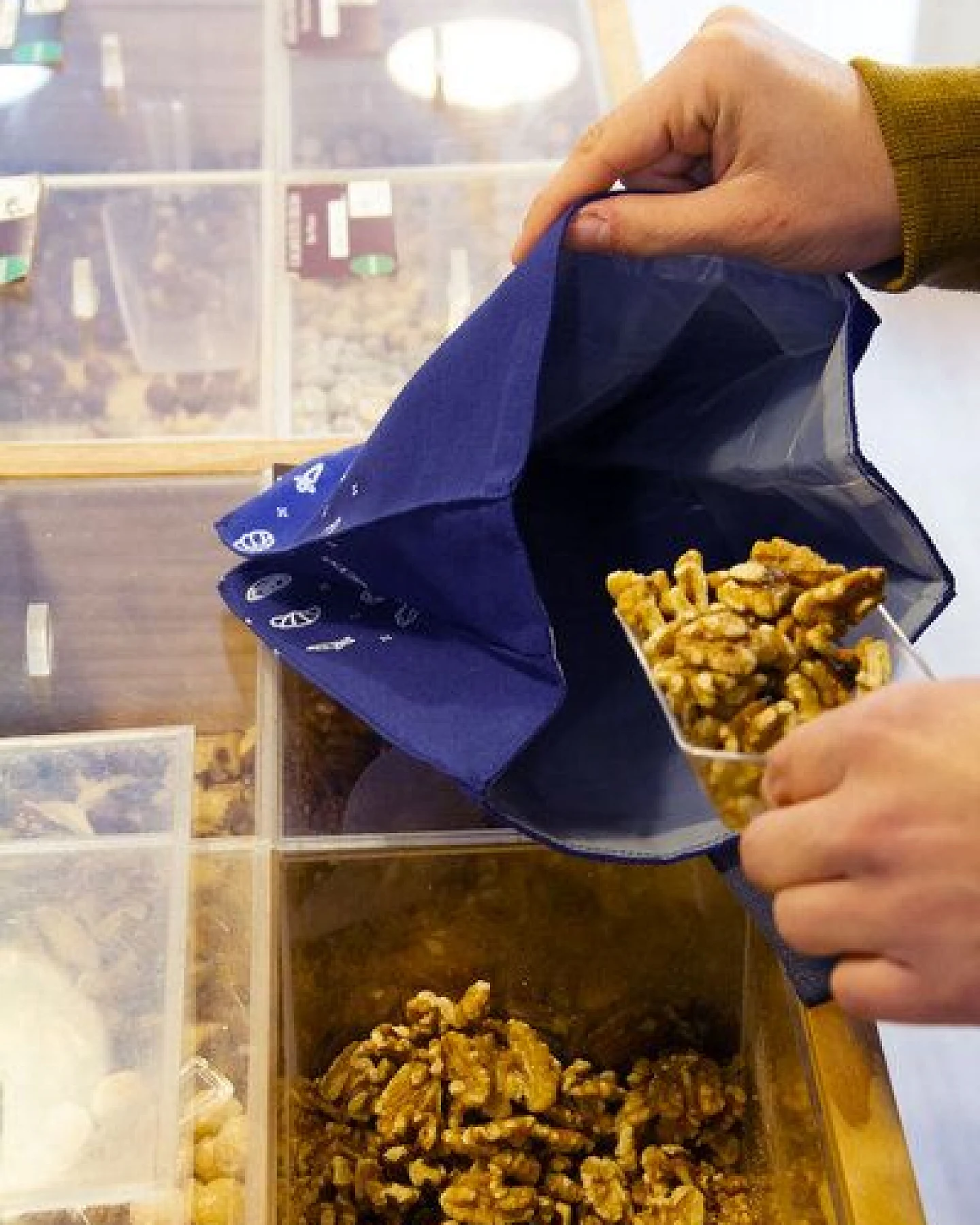 umtüten Beutel Set: Brotbeutel & Snack Beutel / Inlay plastikfrei / hält natürlich frisch / recycelte Bio Baumwolle – Ansicht 3