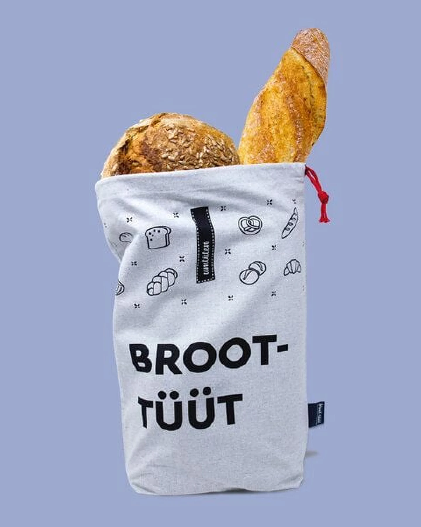 umtüten Brotbeutel aus Recyling Bio Baumwolle / plastikfrei / made in Germany – Ansicht 2