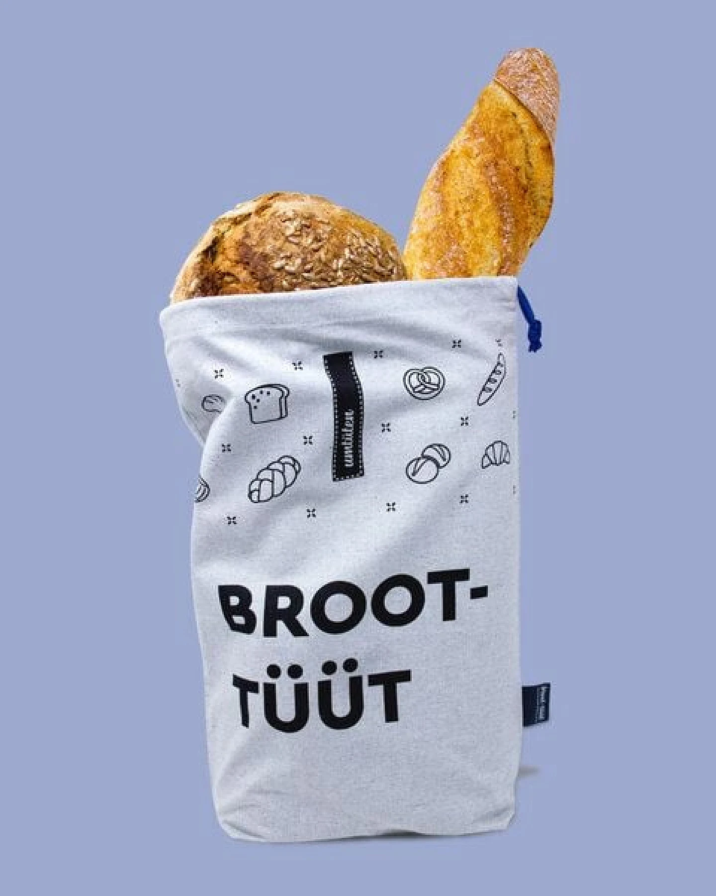 umtüten Brotbeutel aus Recyling Bio Baumwolle / plastikfrei / made in Germany – Ansicht 2