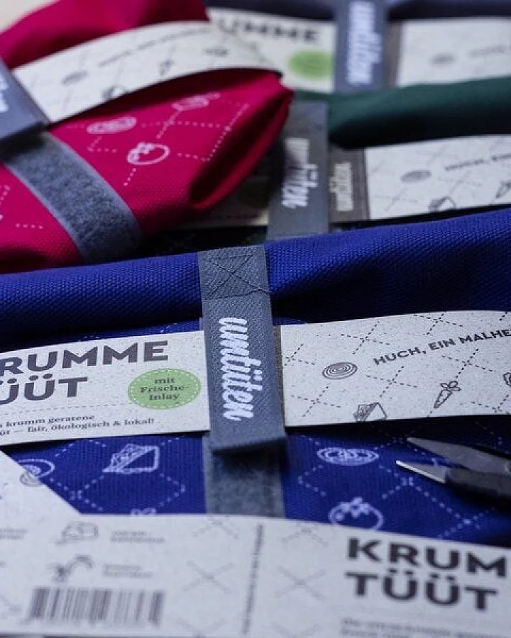 umtüten Krumme-Tüüt - Snackbeutel / Plastikfrei / hält natürlich frisch / made in Germany