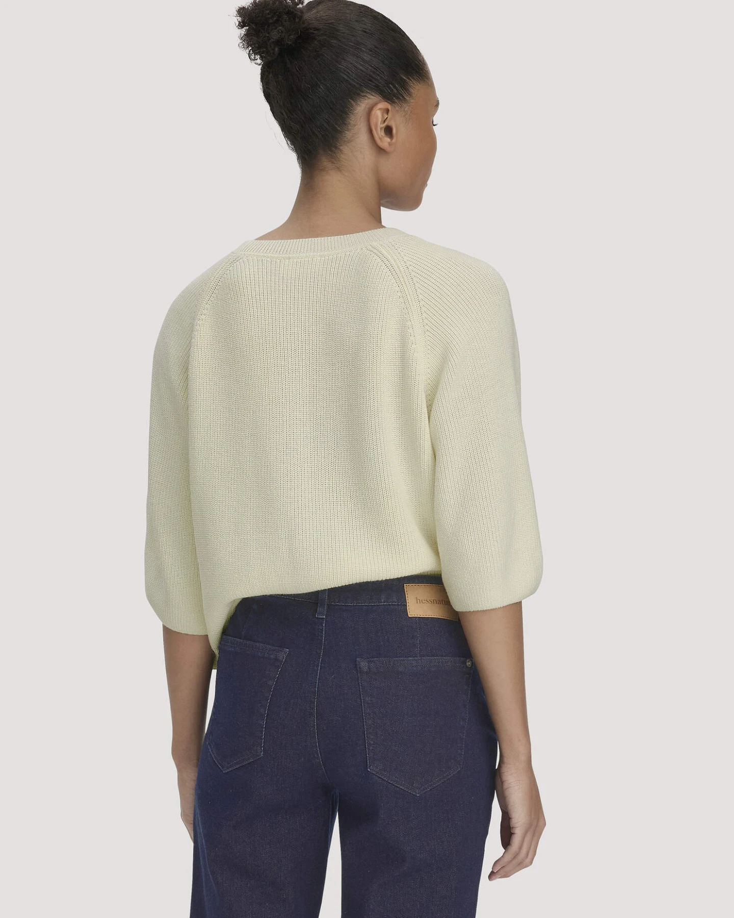 hessnatur Damen Jeans ELENY Culotte Straight Leg BETTER RECYCLED aus Bio-Denim - blau - Größe 32/29 – Ansicht 3