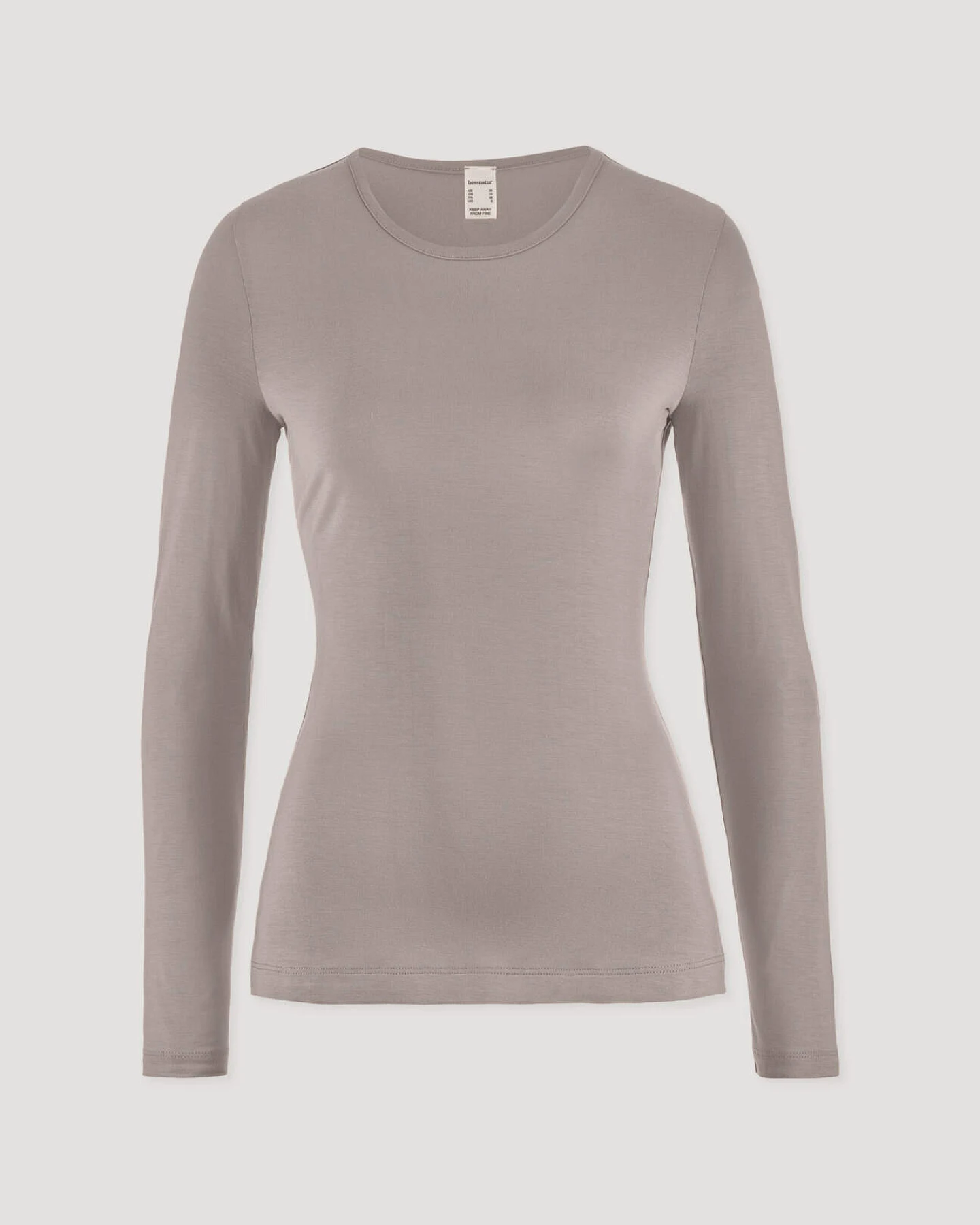 hessnatur Damen Longsleeve PURE FLOW aus TENCEL™ Modal - beige - Größe 40 – Ansicht 4