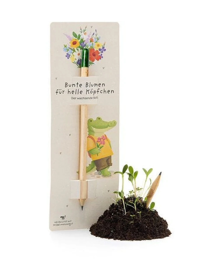 Die Stadtgärtner Bleistift mit Samenkapsel & Wildblumen-Saatgut