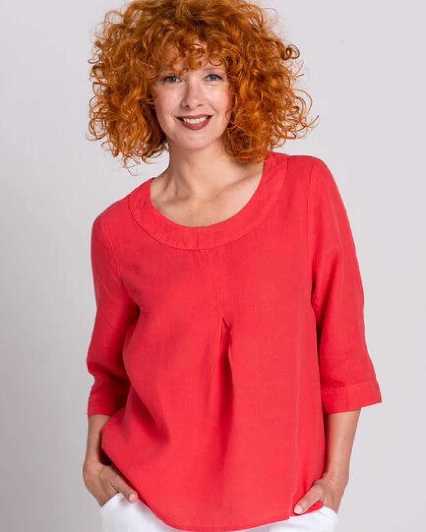 Heidekönigin Leinen Blusenshirt – Ansicht 2