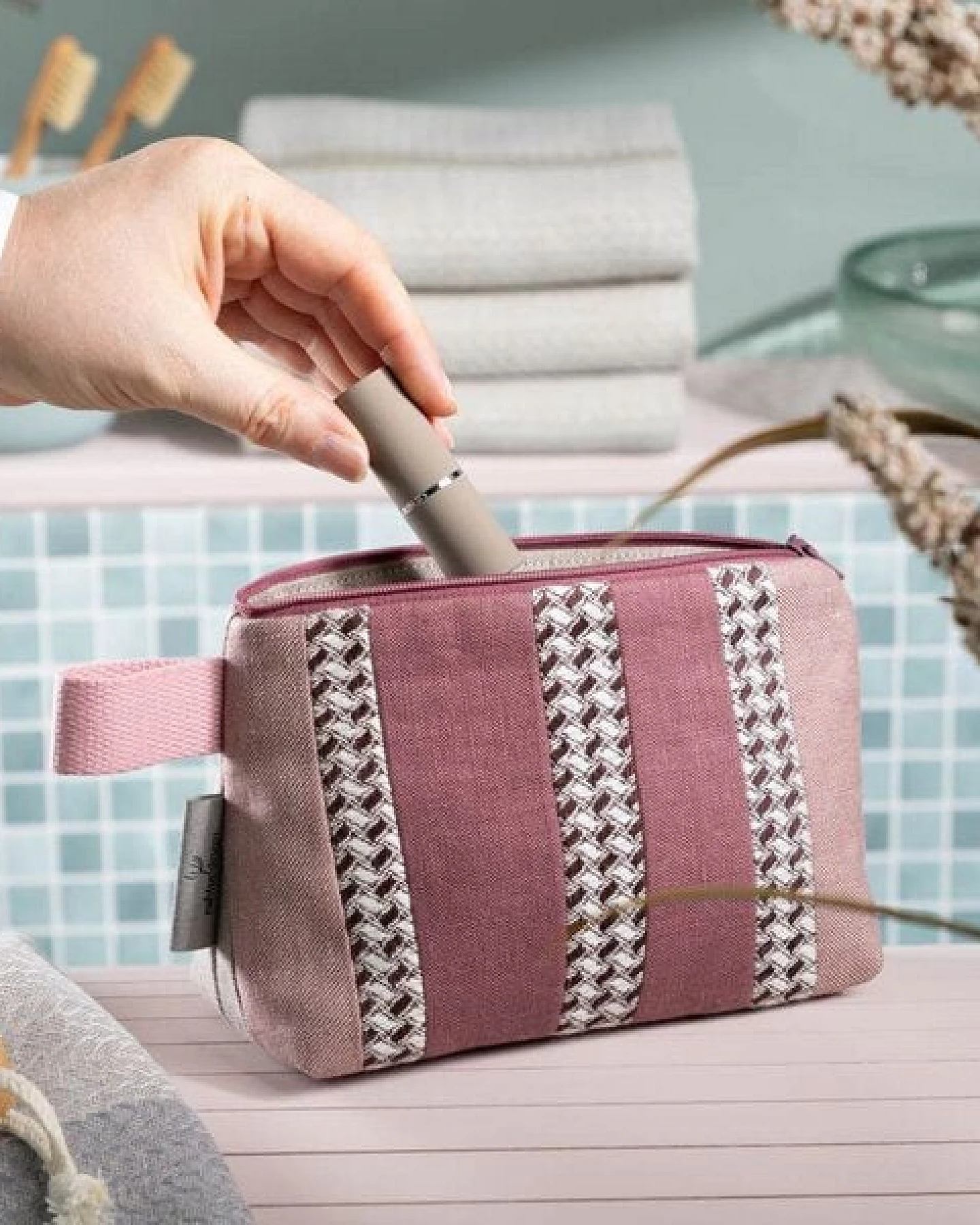 nahtur-design Kosmetiktasche aus Leinen – Ansicht 3