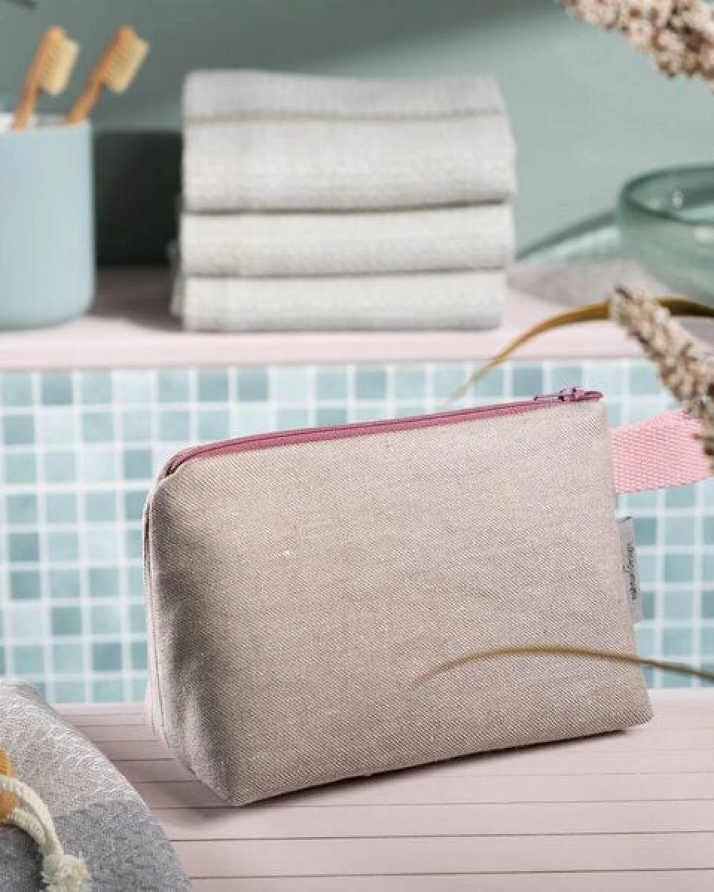 nahtur-design Kosmetiktasche aus Leinen – Ansicht 4
