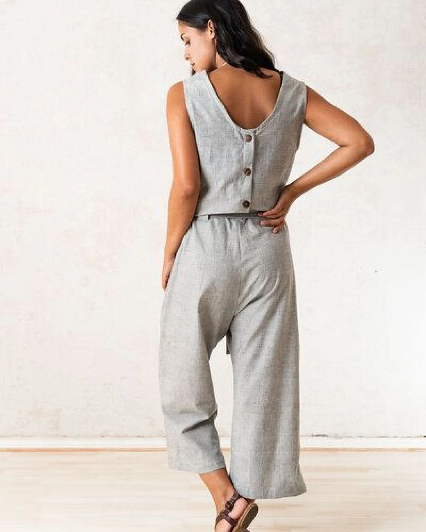 Jyoti - Fair Works Bio-Baumwoll Jumpsuit Jalina – Ansicht 2