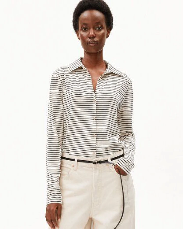 Produktseite: ARMEDANGELS NALAANNIA STRIPE Damen Bio-Baumwoll Mix