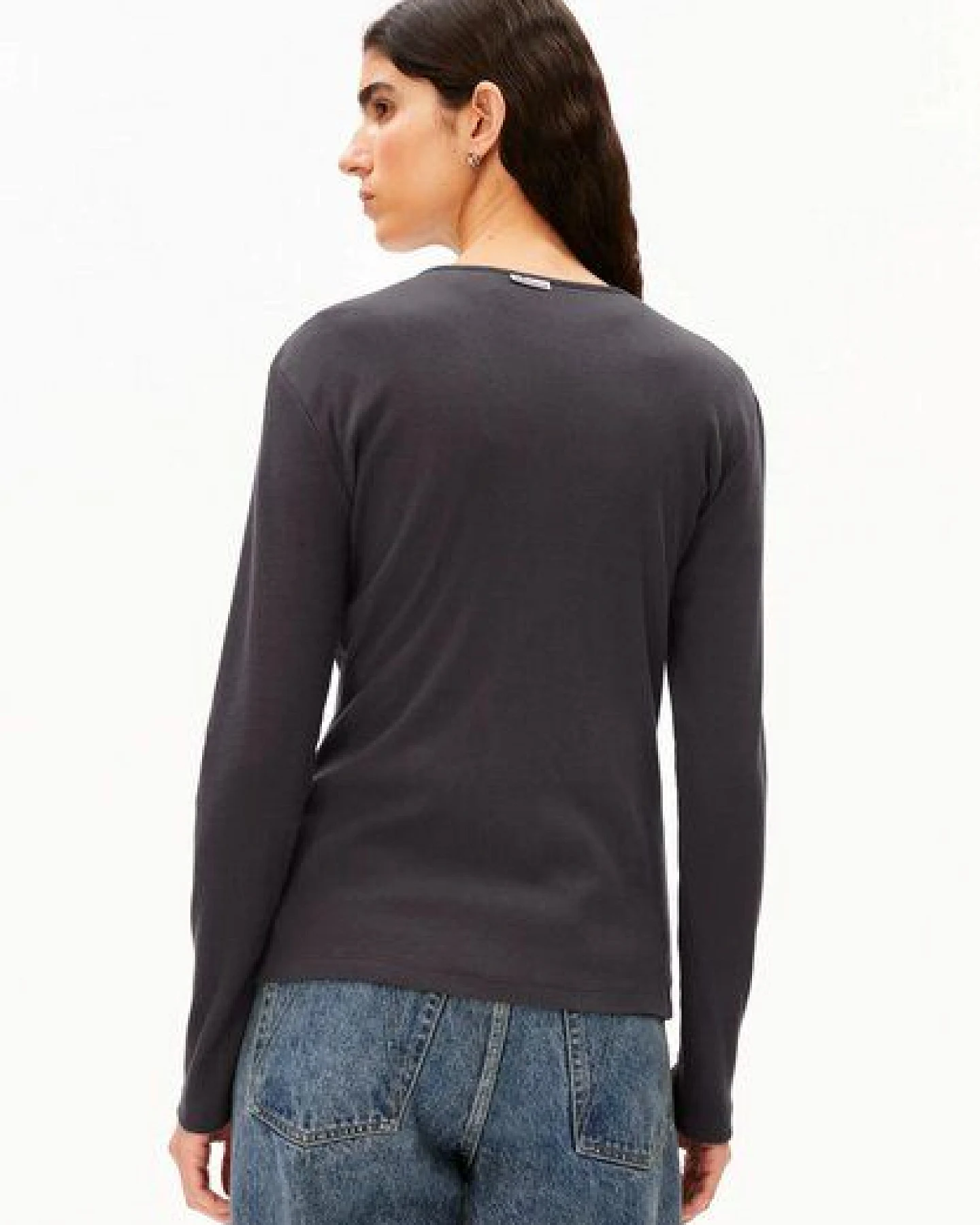 ARMEDANGELS RIB BUTTON Damen Longsleeve aus Bio-Baumwoll Mix – Ansicht 3