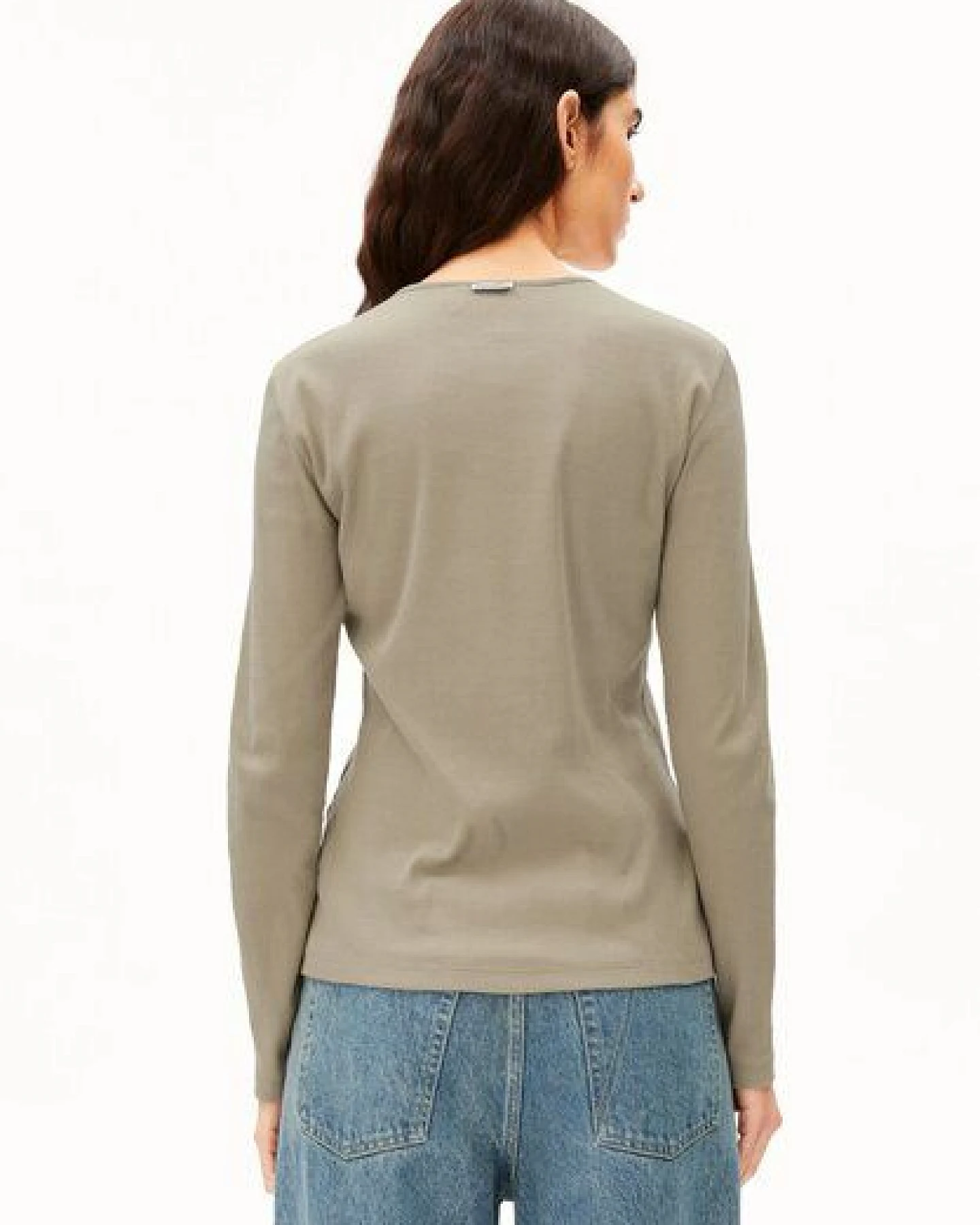 ARMEDANGELS RIB BUTTON Damen Longsleeve aus Bio-Baumwoll Mix – Ansicht 2