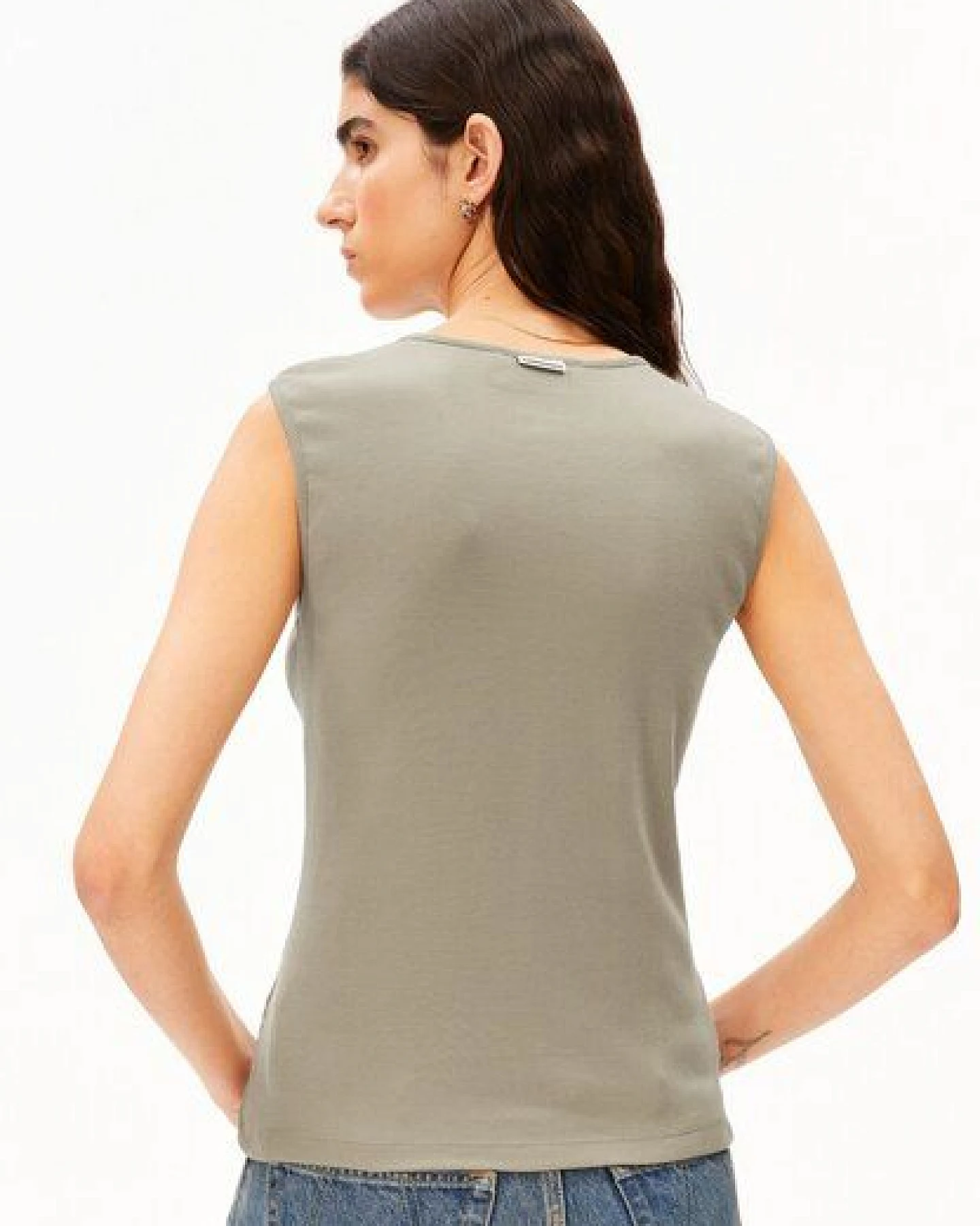 ARMEDANGELS RIB BUTTON Damen Top aus Bio-Baumwoll Mix – Ansicht 2