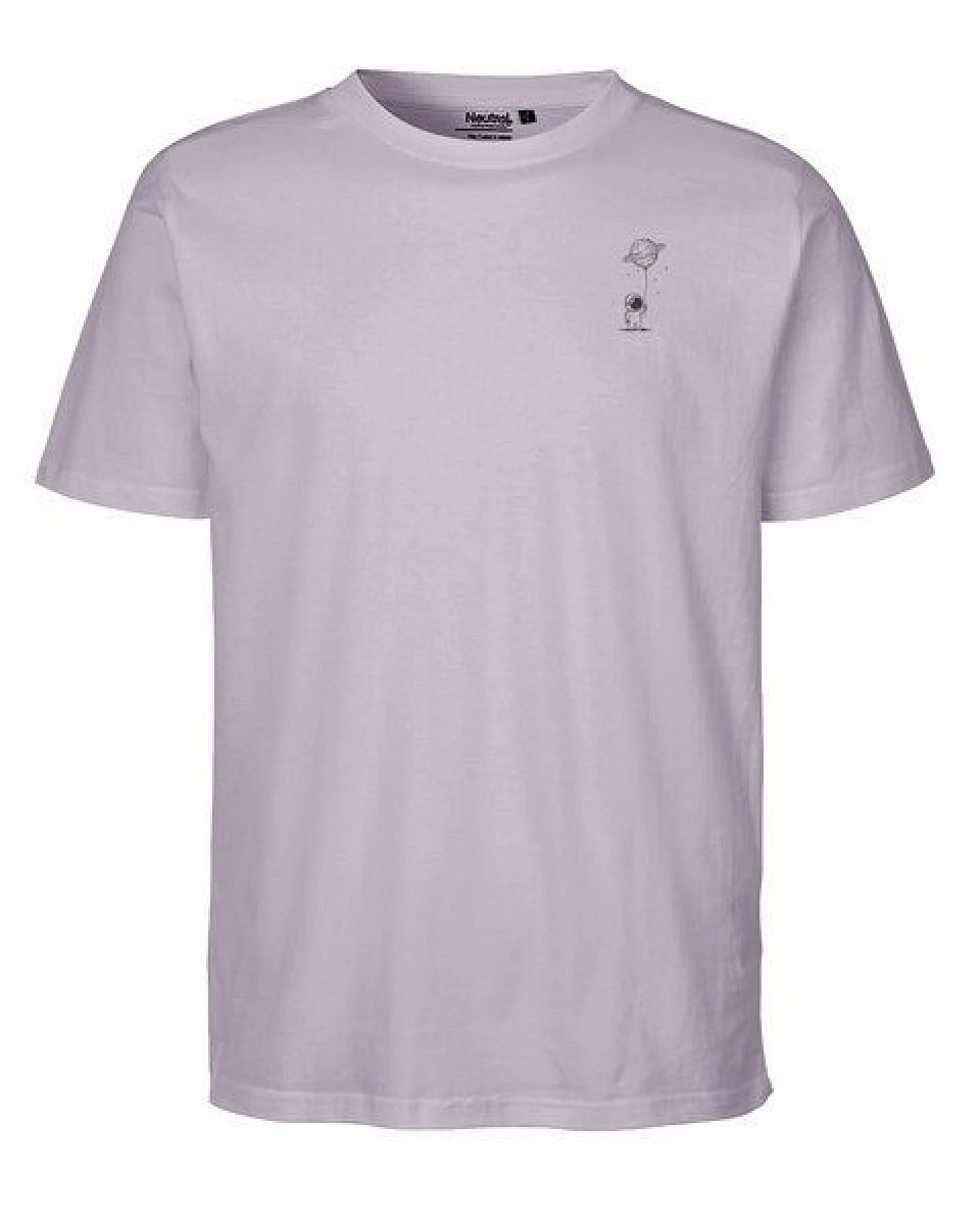 HANDGEDRUCKT "Kosmokind" Unisex T-Shirt aus reiner Baumwolle (kbA) – Ansicht 3