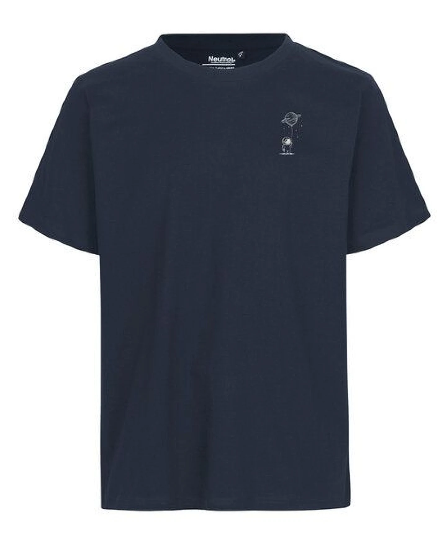 HANDGEDRUCKT "Kosmokind" Unisex T-Shirt aus reiner Baumwolle (kbA) – Ansicht 3