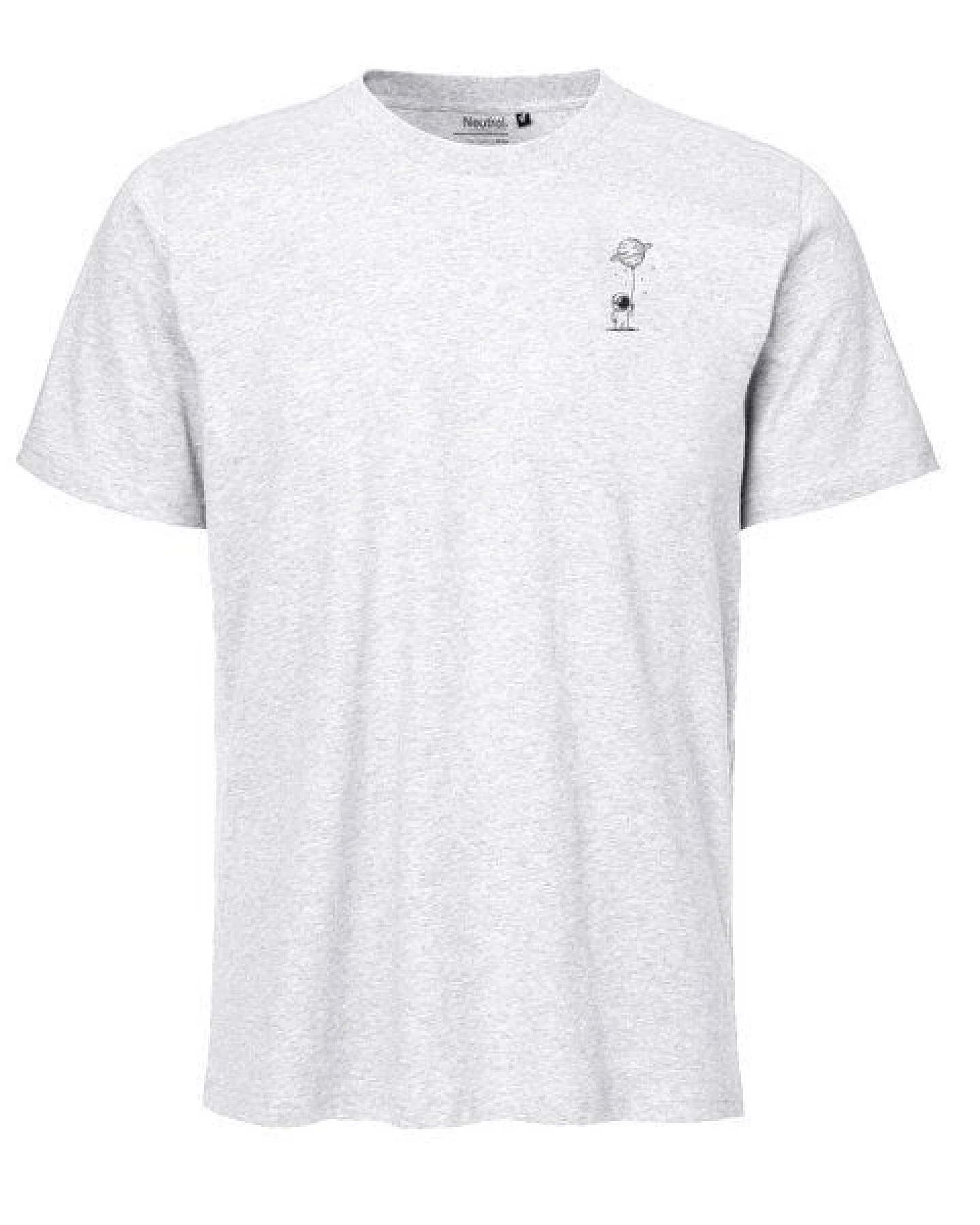 HANDGEDRUCKT "Kosmokind" Unisex T-Shirt aus reiner Baumwolle (kbA) – Ansicht 3