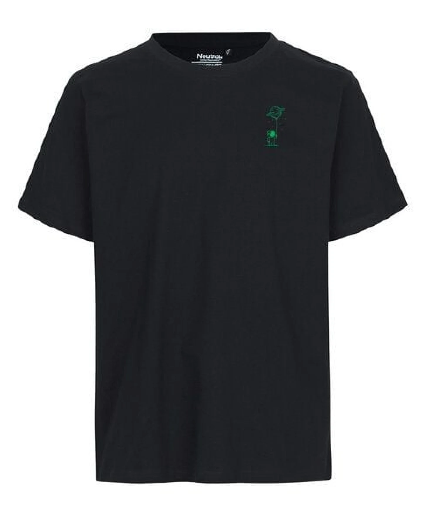 HANDGEDRUCKT "Kosmokind" Unisex T-Shirt aus reiner Baumwolle (kbA) – Ansicht 3