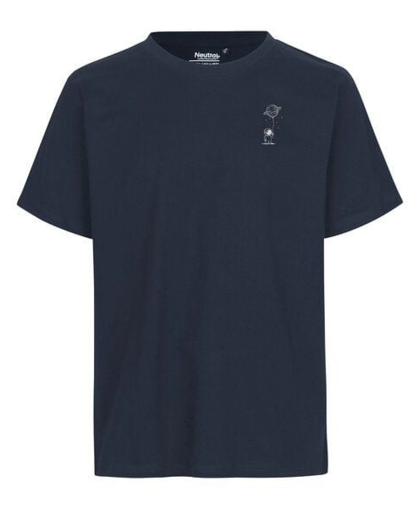 HANDGEDRUCKT "Kosmokind" Unisex T-Shirt aus reiner Baumwolle (kbA) – Ansicht 3