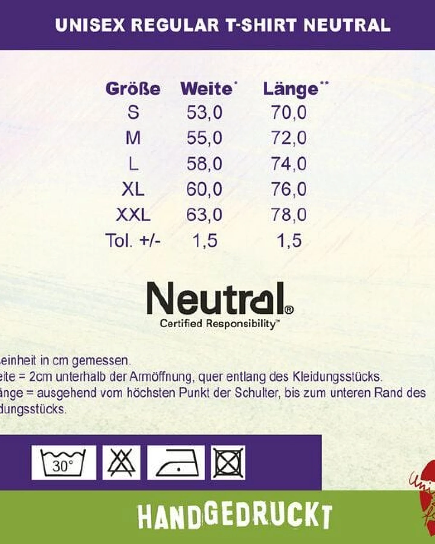 HANDGEDRUCKT "König Wuff" Unisex T-Shirt aus reiner Baumwolle (kbA) – Ansicht 2