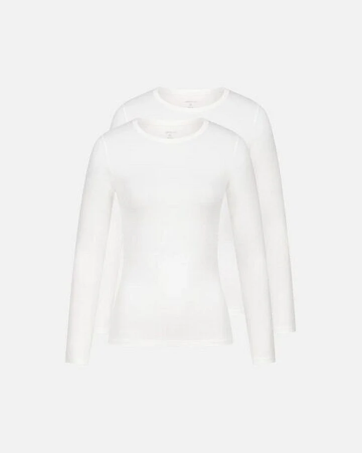 Produktseite: erlich textil Light Touch schmales Langarmshirt im 2er Pack mit weichem Lyocell, made in Europe