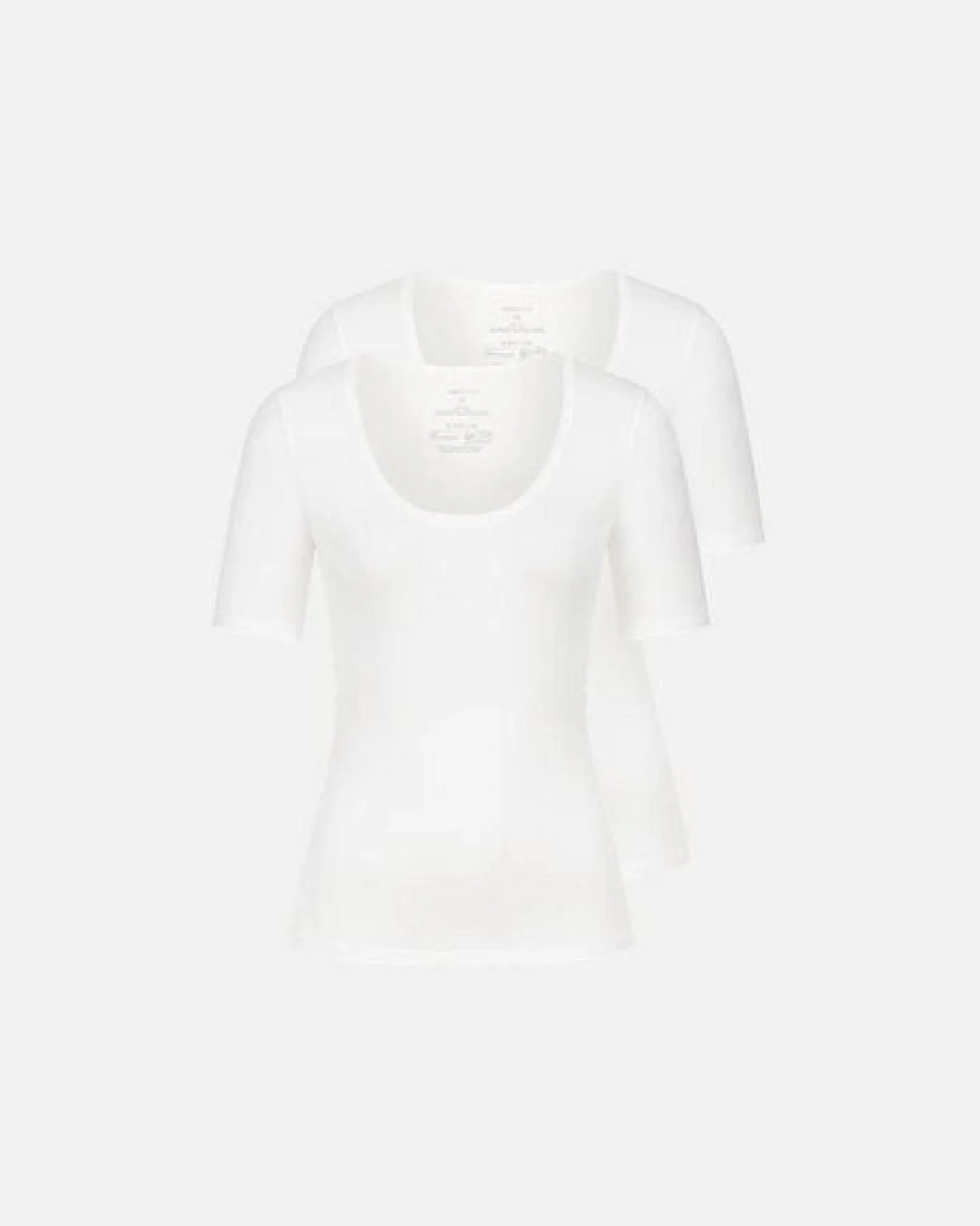 erlich textil Light Touch tiefausgeschnittenes T-shirt im 2er Pack aus weichem Modal, made in Europe – Ansicht 4