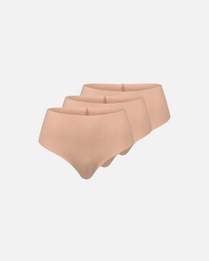 Produktseite: erlich textil Casual Cotton High Waist Brazil String im 3er Pack mit 94% Baumwolle (aus kontrolliert biologischem Anbau), made in Europe
