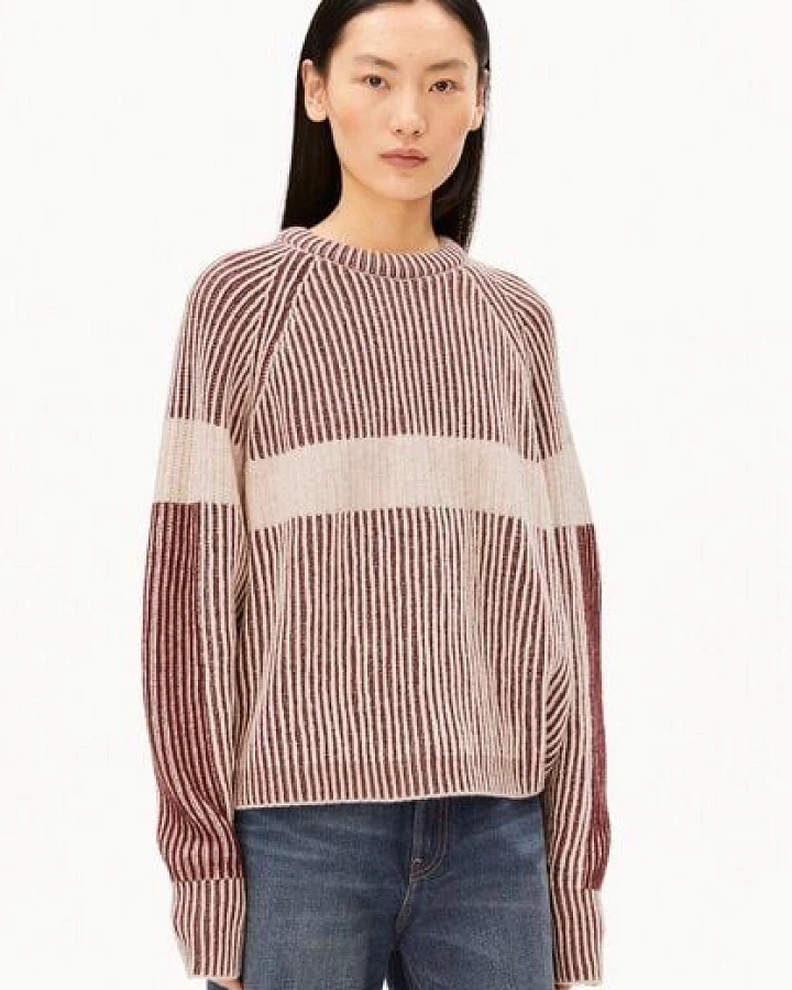 ARMEDANGELS RIB ARTWORK Damen Strickpullover aus Bio-Woll Mix
