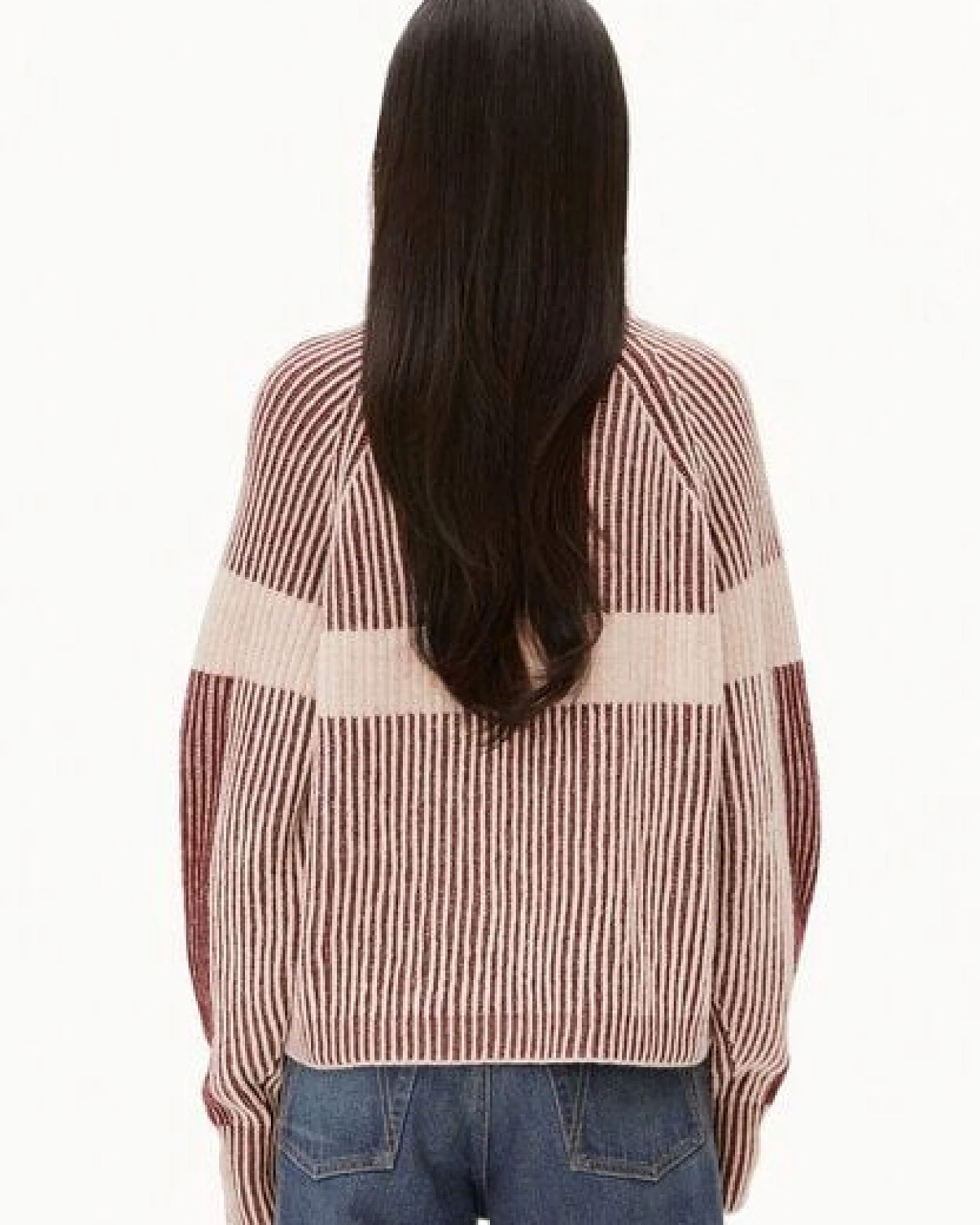 ARMEDANGELS RIB ARTWORK Damen Strickpullover aus Bio-Woll Mix – Ansicht 2