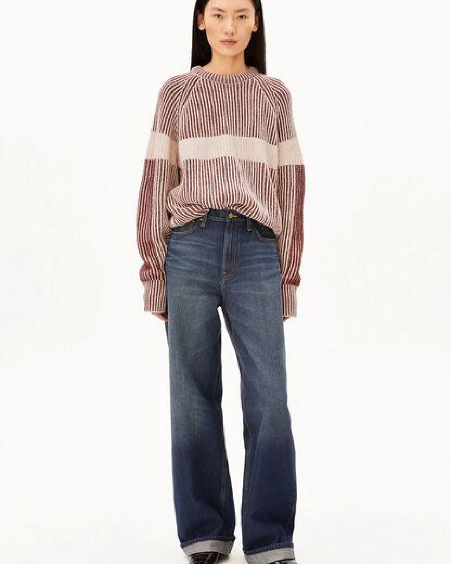 ARMEDANGELS RIB ARTWORK Damen Strickpullover aus Bio-Woll Mix – Ansicht 4