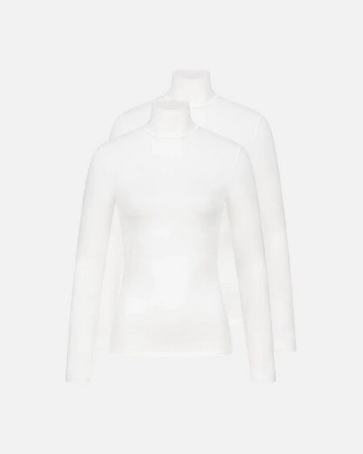 Produktseite: erlich textil Light Touch Rollkragen Langarmshirt im 2er Pack mit weichem Lyocell, made in Europe