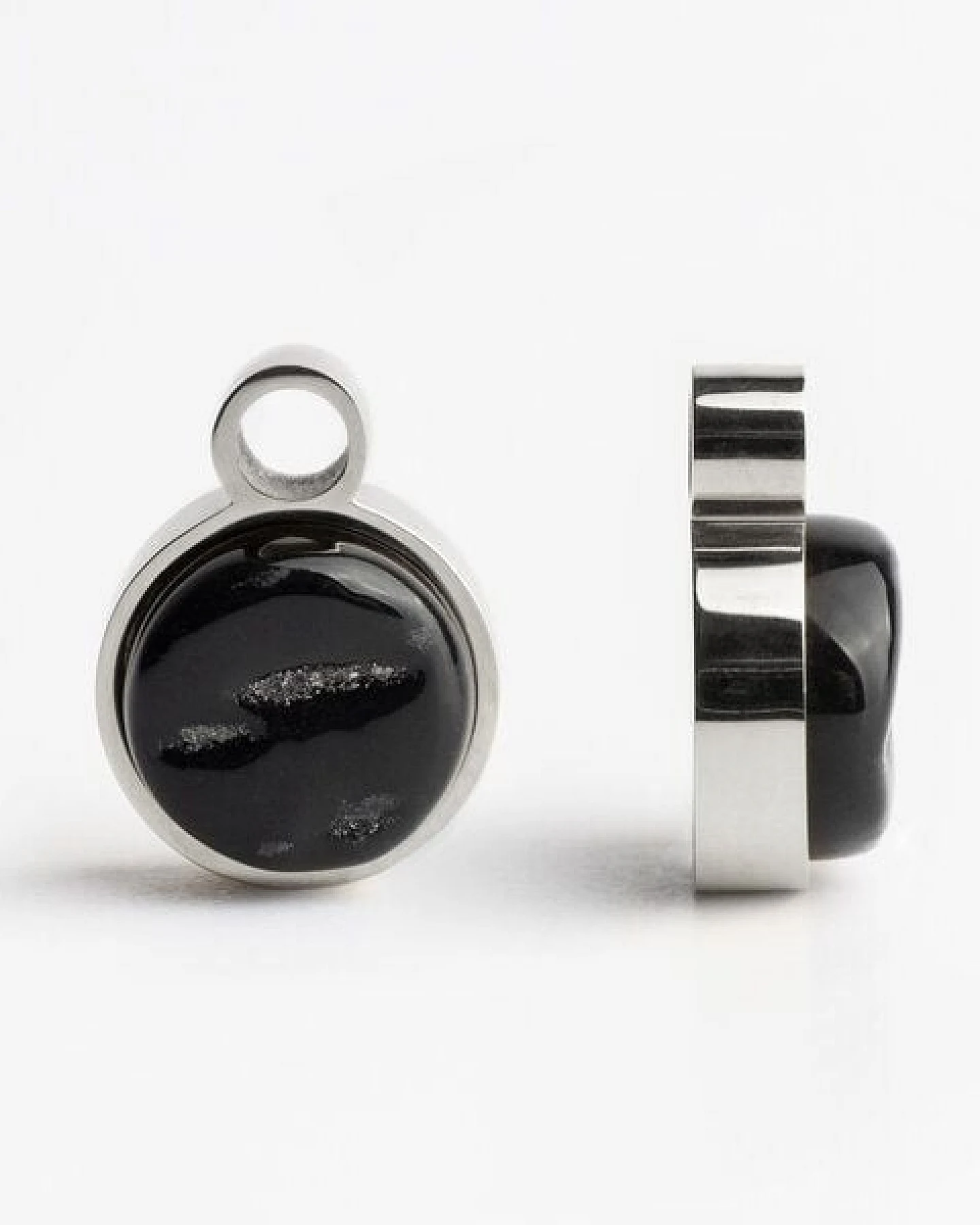 ALEXASCHA Silber Clip Creolen mit Anhänger – Ansicht 3
