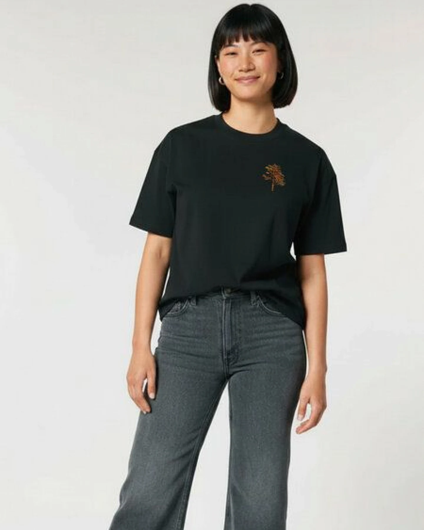Kultgut Artdesign - Biofair- Boxistyle Shirt/ Little Tree in echter Woodoptik – Ansicht 2