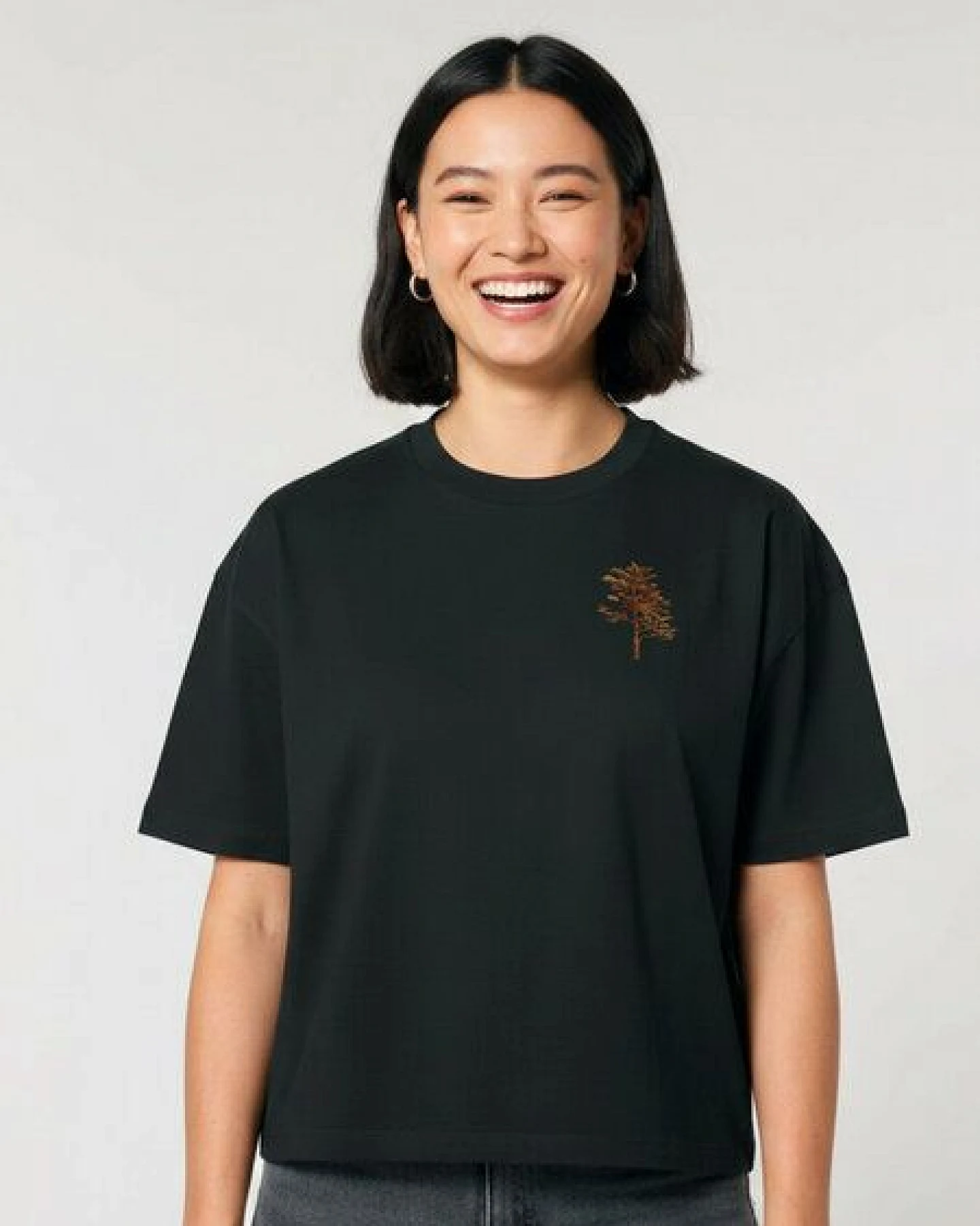Kultgut Artdesign - Biofair- Boxistyle Shirt/ Little Tree in echter Woodoptik – Ansicht 4