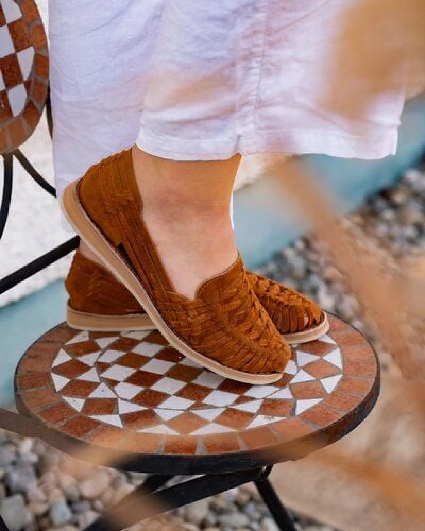Salt and Sohle Leder Huarache Sandalen für Damen – Ansicht 2