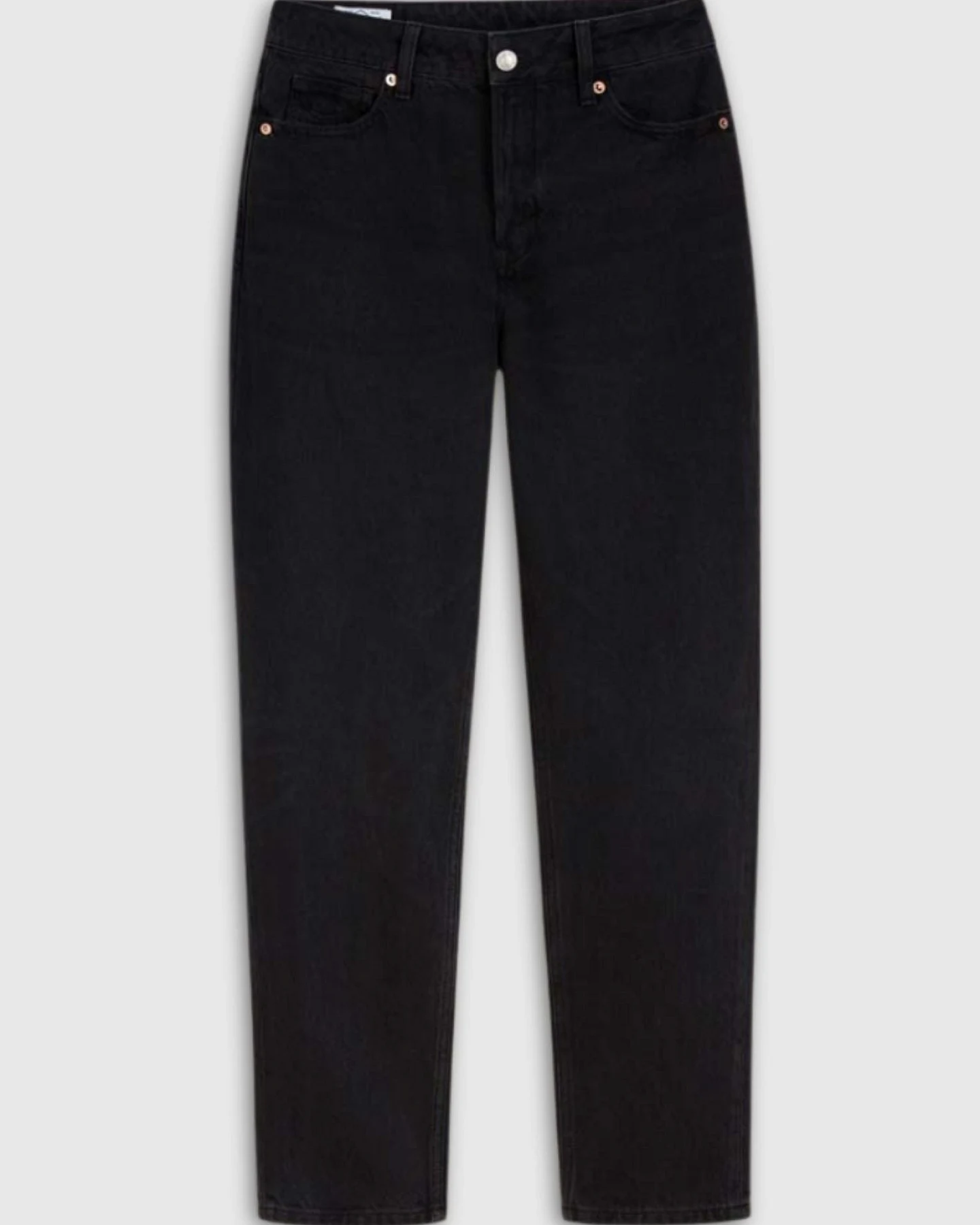 Kings of Indigo Damen vegan Cropped Jeans Caroline Washed Schwarz – Ansicht 2