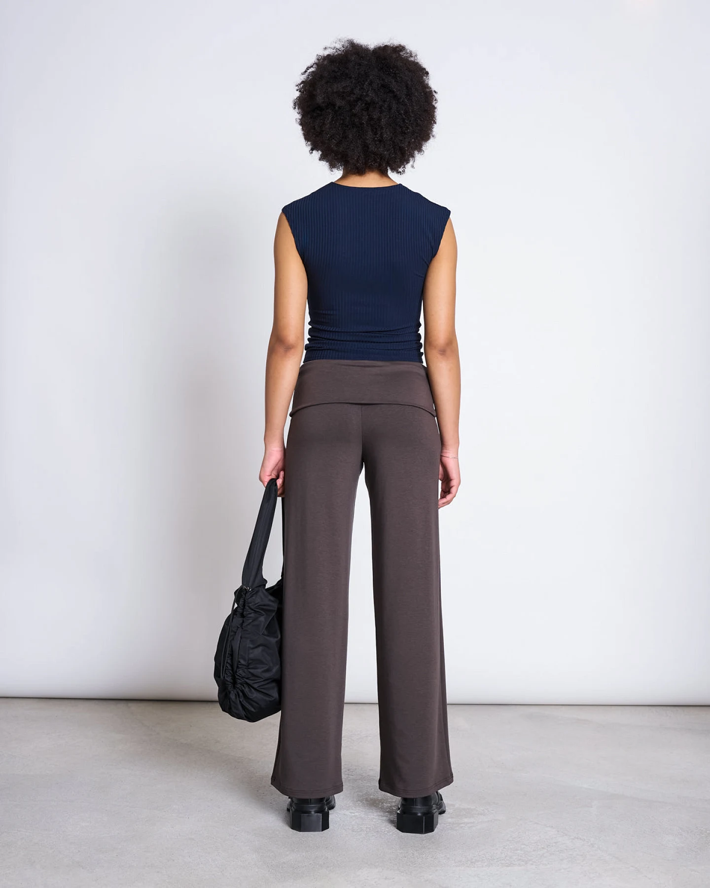 JAN 'N JUNE Damen vegan Leggings Foldover Naro Mud – Ansicht 2
