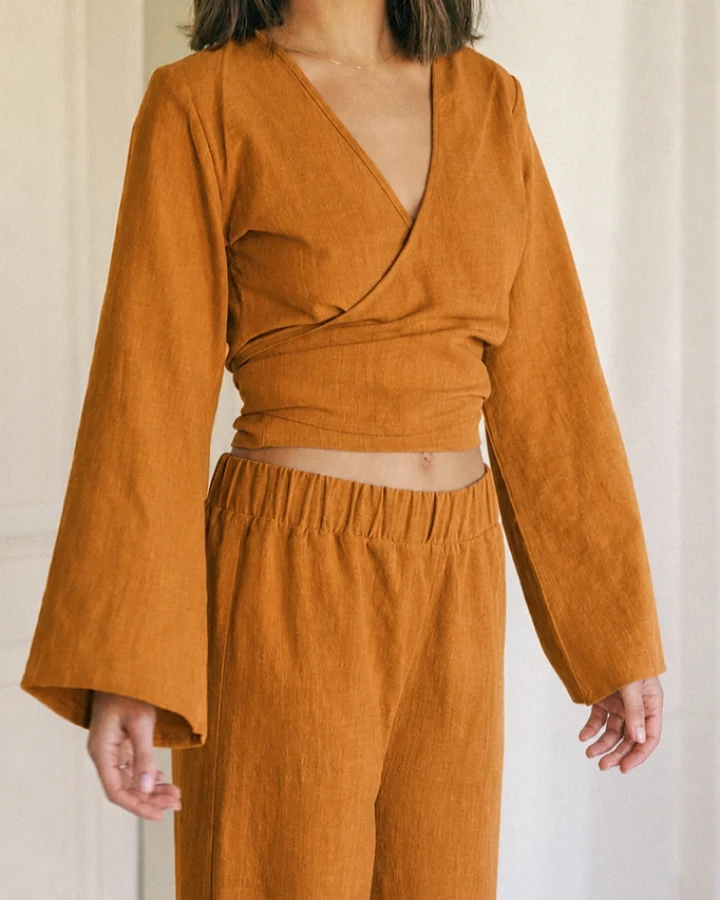 The View Yoga Damen vegan Top Lijn Orange